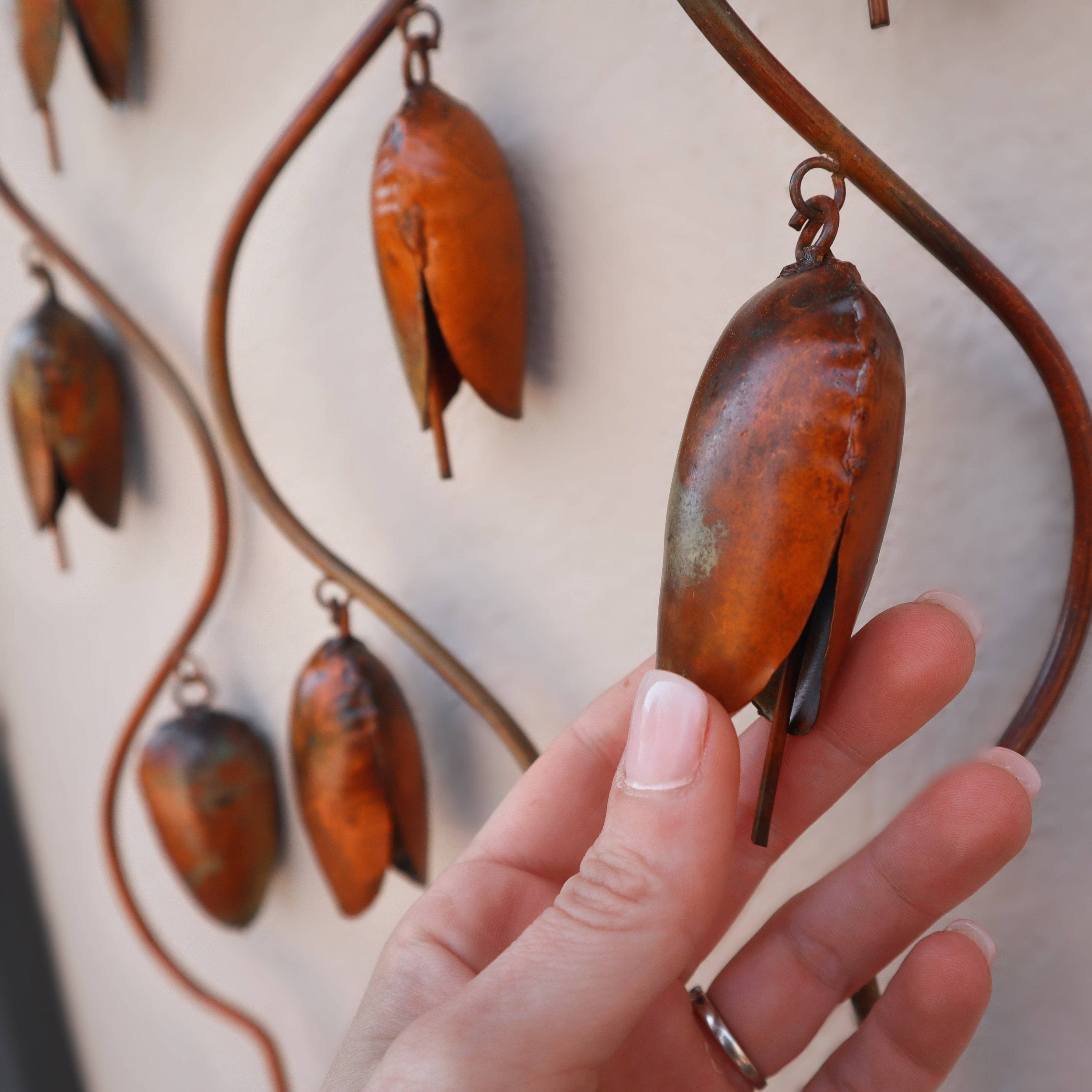 Triple Bell Spiral Wind Chime - Outdoor Garden Decor for Patio, Porch & Backyard - Soothing Wind Chimes for Relaxation & Meditation