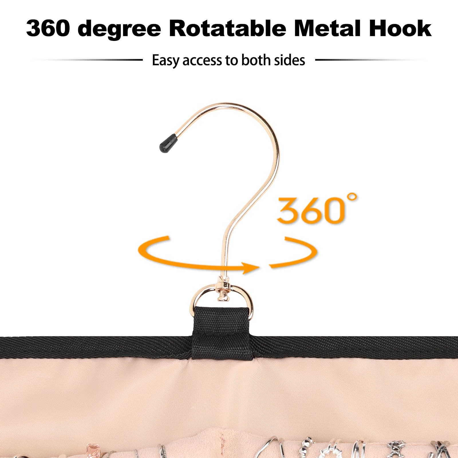 Double-Sided Hanging Hair Accessory Organizer for Women & Girls - Perfect for Clips, Headbands, Sunglasses & Jewelry | Bathroom, Bedroom & Travel Storage Solution