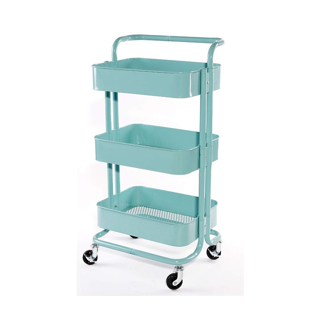 Chunlan Multi-Functional 360° Rotating Trolley Storage Rack - 5-Tier Space Saving Organizer for Home & Office - Perfect for Books, Magazines, Snacks & Office Supplies - Rust-Resistant Mobile Cart for Living Room, Bedroom or Workspace