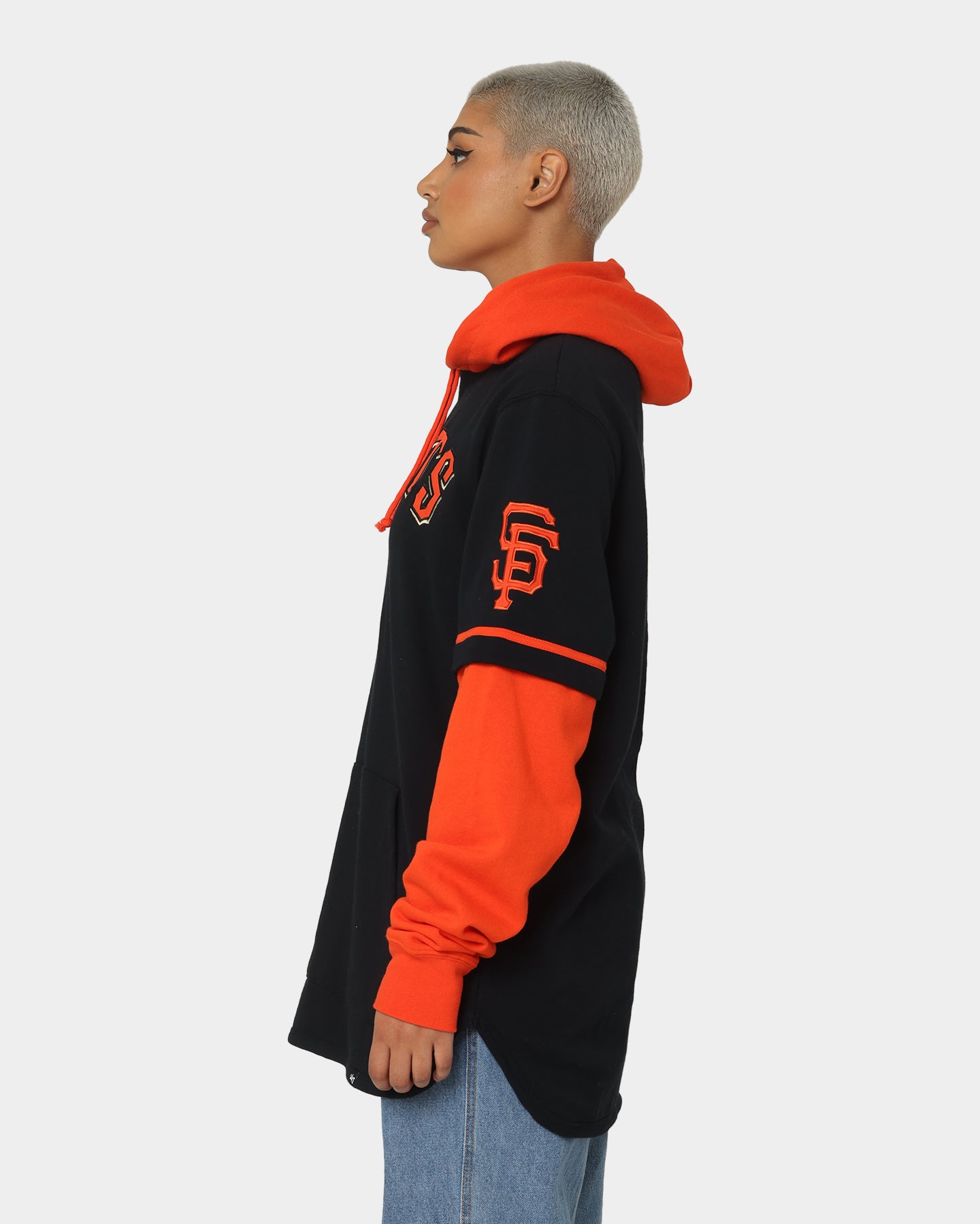47 Brand San Francisco Giants Shortstop Hoodie - Jet Black - Men's Baseball Fan Apparel for Casual Wear & Game Day Outfits
