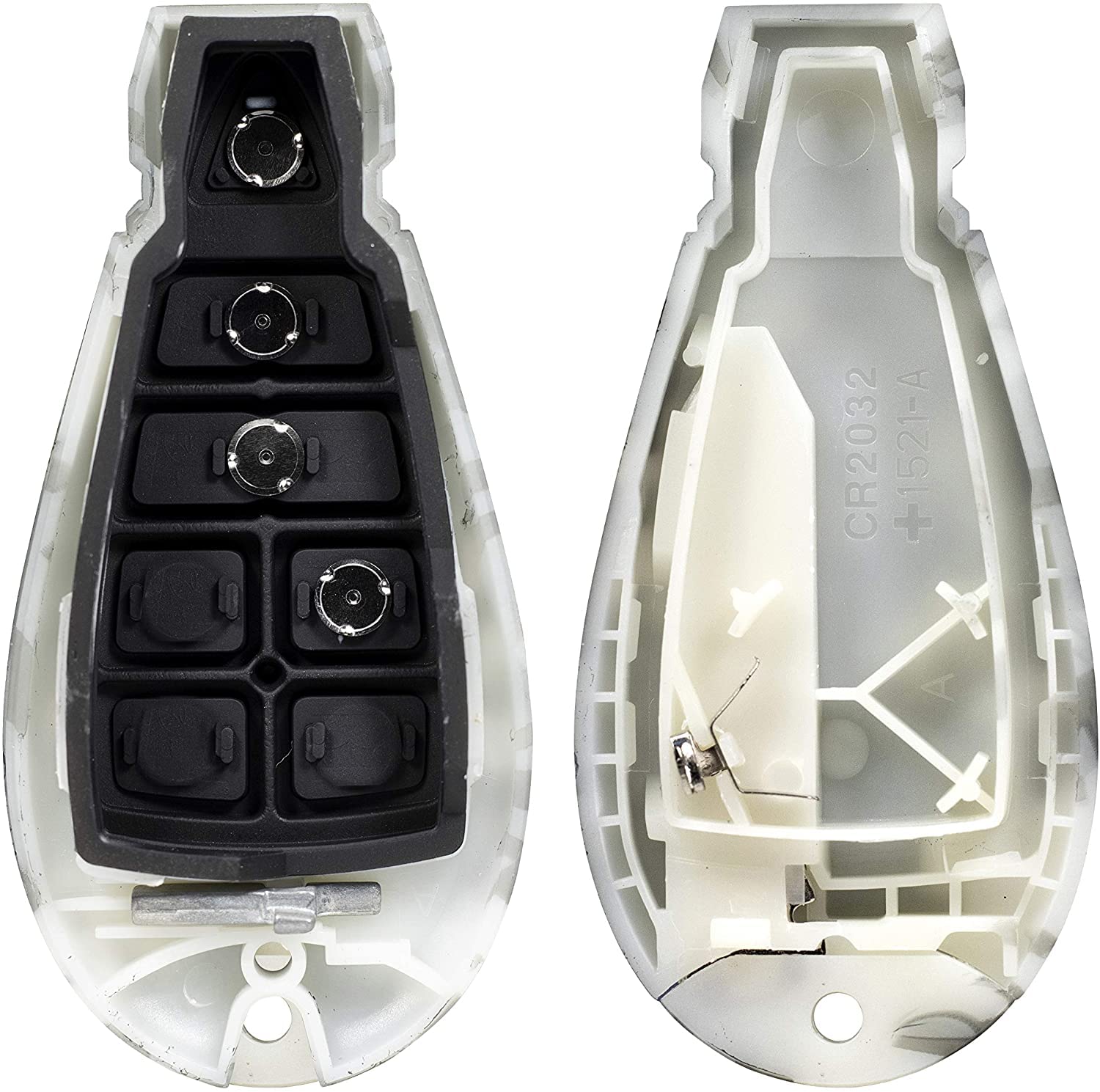 2X Camouflage Keyless Entry Remote Start Car Key Fob Case (No Electronics) - Compatible with Dodge Challenger 300 Charger Durango Jeep Grand Cherokee - Perfect for Replacement & DIY Key Fob Repair