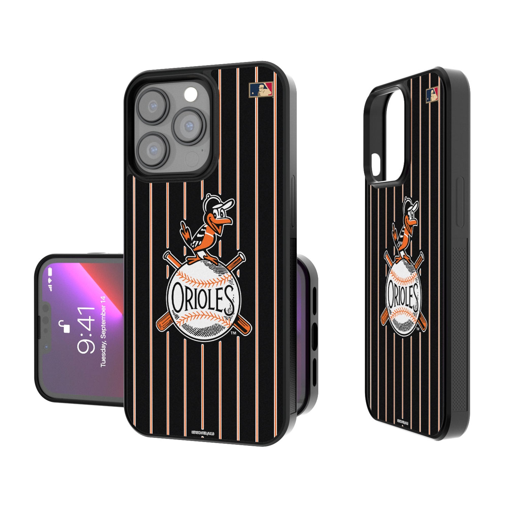 Baltimore Orioles 1954-1963 Cooperstown Collection Pinstripe Bump Phone Case - Vintage MLB Baseball Team Design for iPhone & Android - Perfect for Fans, Collectors & Game Day