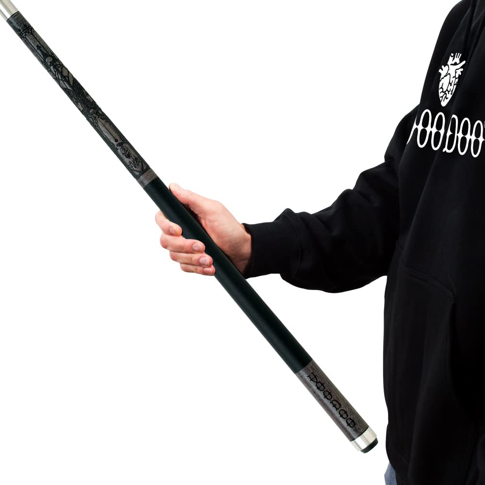 VOODOO Billiards Pool Cue Stick - 20oz Grey Cemetery Design - Professional Billiard Accessory for Home Game Rooms & Bars