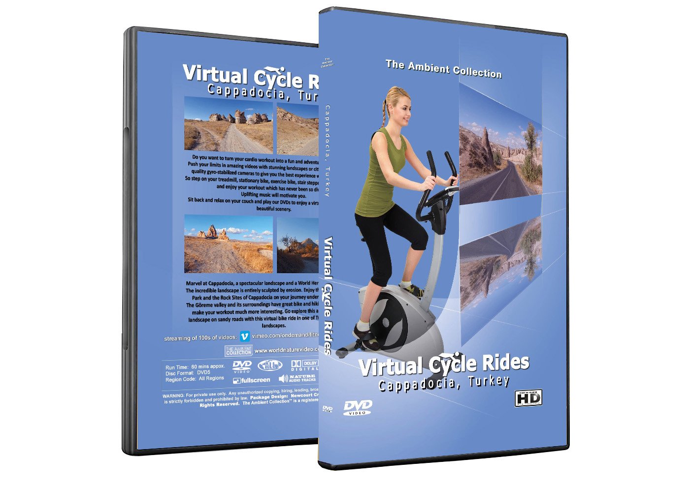 Virtual Cycling DVD - Scenic Cappadocia, Turkey Ride for Indoor Bike, Treadmill & Running Workouts | Home Gym & Fitness Training