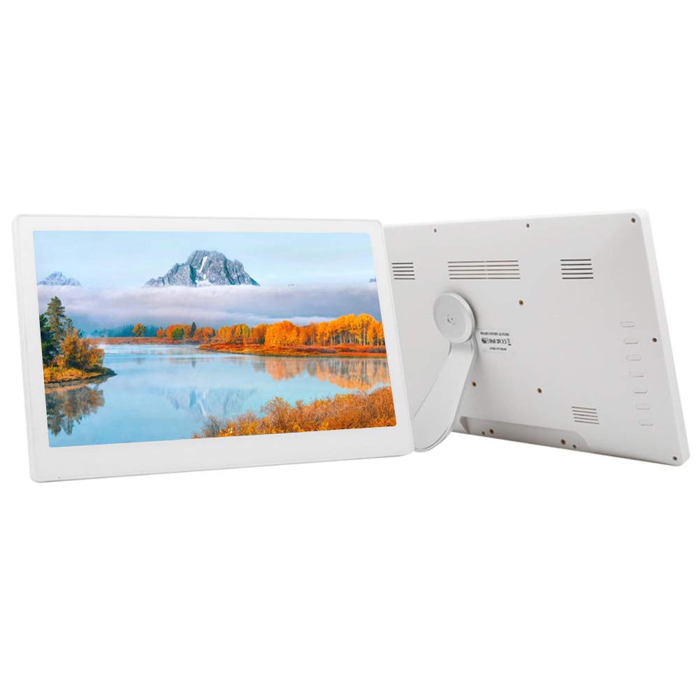 17-inch Digital Photo Frame with 1440×900 HD Display - Electronic Photo Album with Clock, Calendar & Alarm - Auto Switch & Timer - Perfect for Home, Office & Gifts (Black/White)
