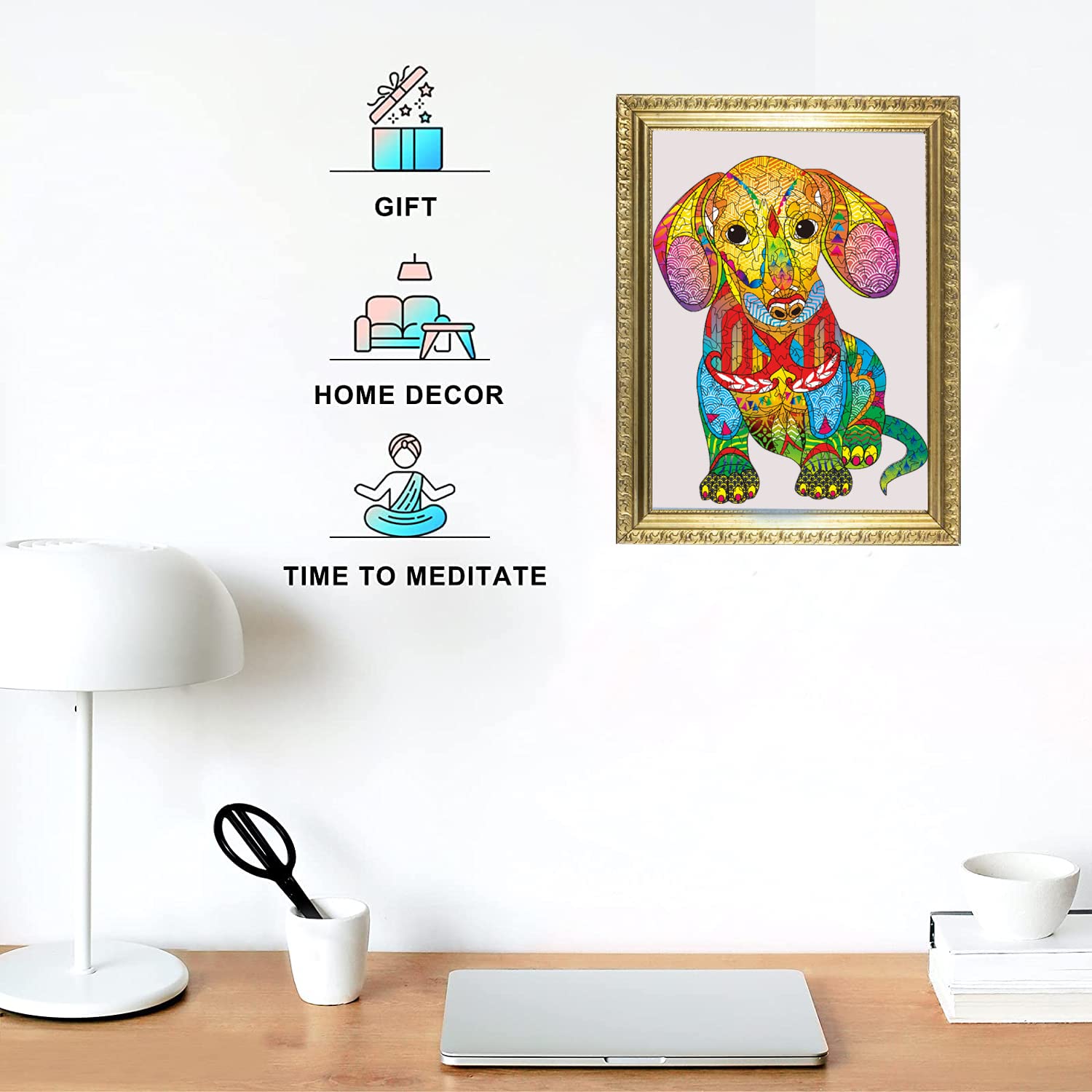 Premium 215-Piece Wooden Jigsaw Puzzle for Adults - Unique Animal Shaped Laser-Cut Puzzle, Challenging Brain Teaser & Family Game (10.9