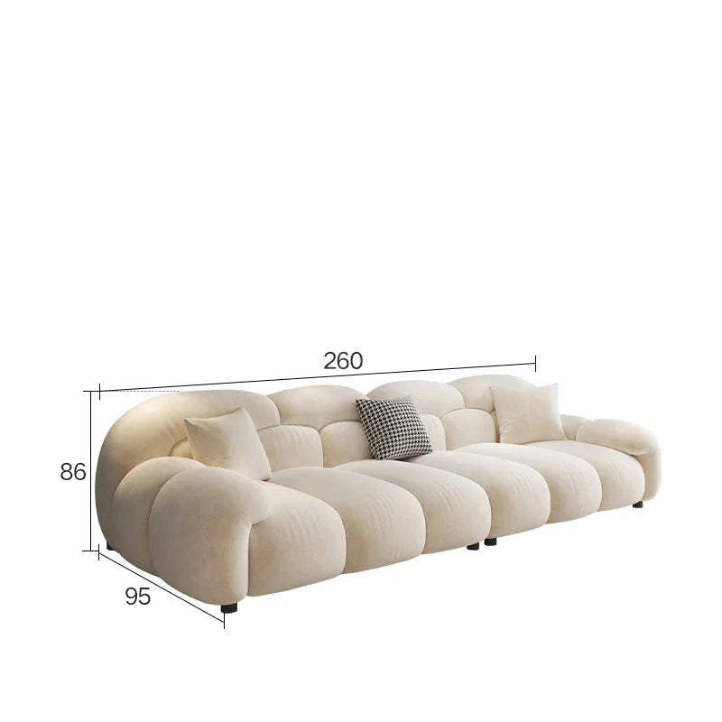Minimalist Lazy Luxury Living Room Sofa Set - Modern Comfortable Sectional Couch for Small Spaces | Perfect for Apartments, Condos and Cozy Home Decor
