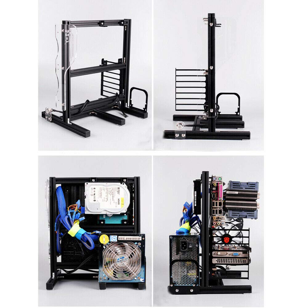DIY Open Frame PC Test Bench - ITX (17x17cm) ATX MATX Motherboard Stand for Air & Water Cooling | Vertical Chassis for Overclocking & Heat Dissipation | Perfect for Computer Builds, Gaming Rigs & Hardware Testing