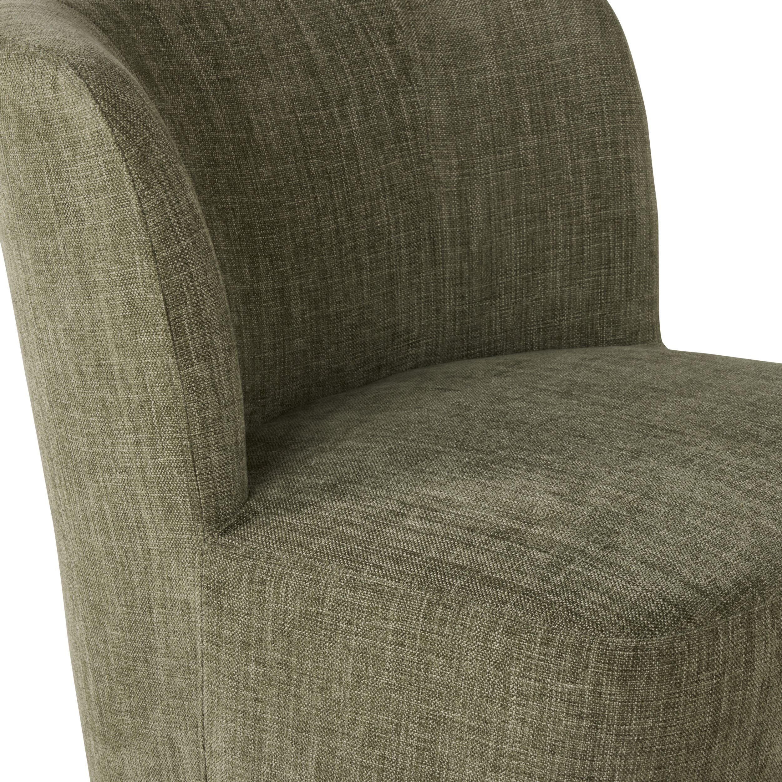 Amala Swivel Occasional Chair - Modern Fern Green Woven Fabric Accent Chair for Living Room, Bedroom, or Office - Perfect for Reading Nook, Lounge Area & Home Decor