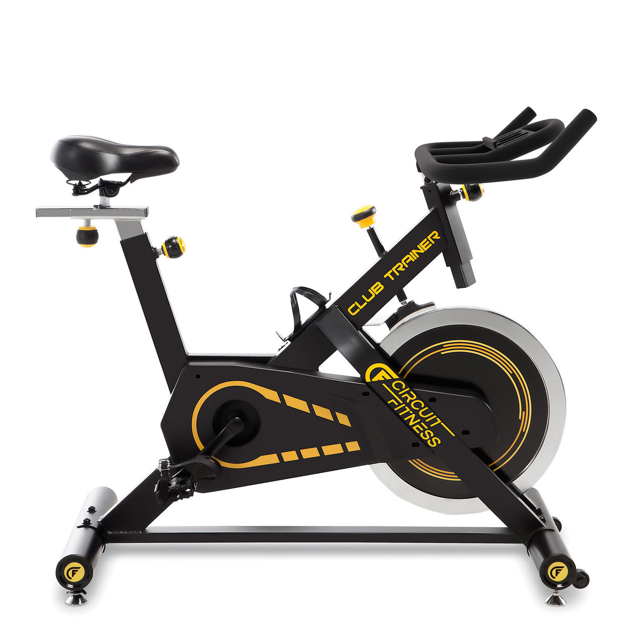 Circuit Fitness AMZ 955BK BT Indoor Cycling Bike - 40 lbs Flywheel, Bluetooth Connectivity, Quiet Belt Drive System | Home Gym Cardio Workout Equipment for Weight Loss & Fitness Training