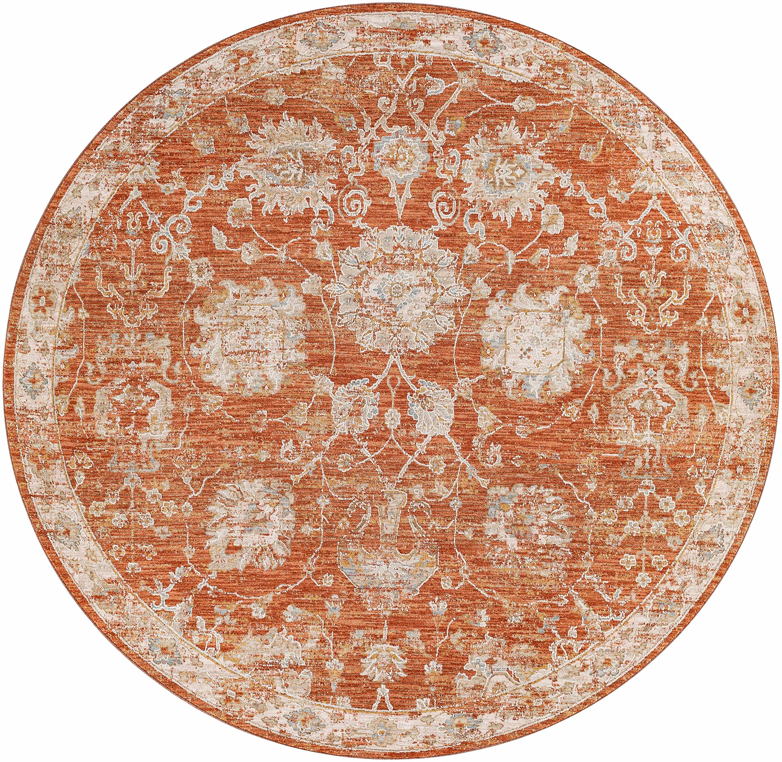 Hauteloom Manawan Traditional Round Area Rug 6'7