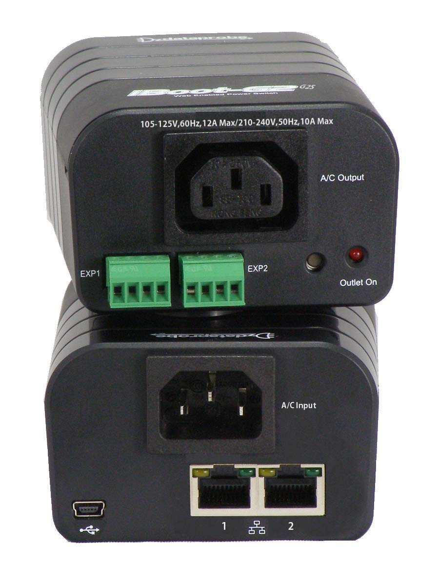 iBoot-G2S Web IP Power Switch - 12 AMPs at 105-125 VAC with Built-in 2 Port Network 10/100 Switch | Cloud Controlled Remote Power Switch for Server Rooms, Data Centers & Smart Home Automation