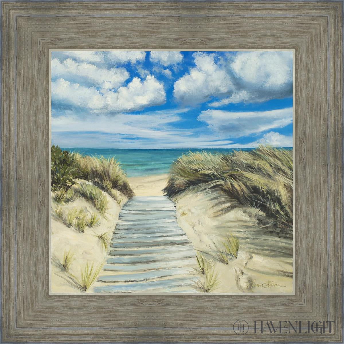 Seaside Decor - Handcrafted Broken Path Mosaic Art Piece for Home & Garden Wall Decor | Perfect for Beach House, Coastal Living Room, or Outdoor Patio