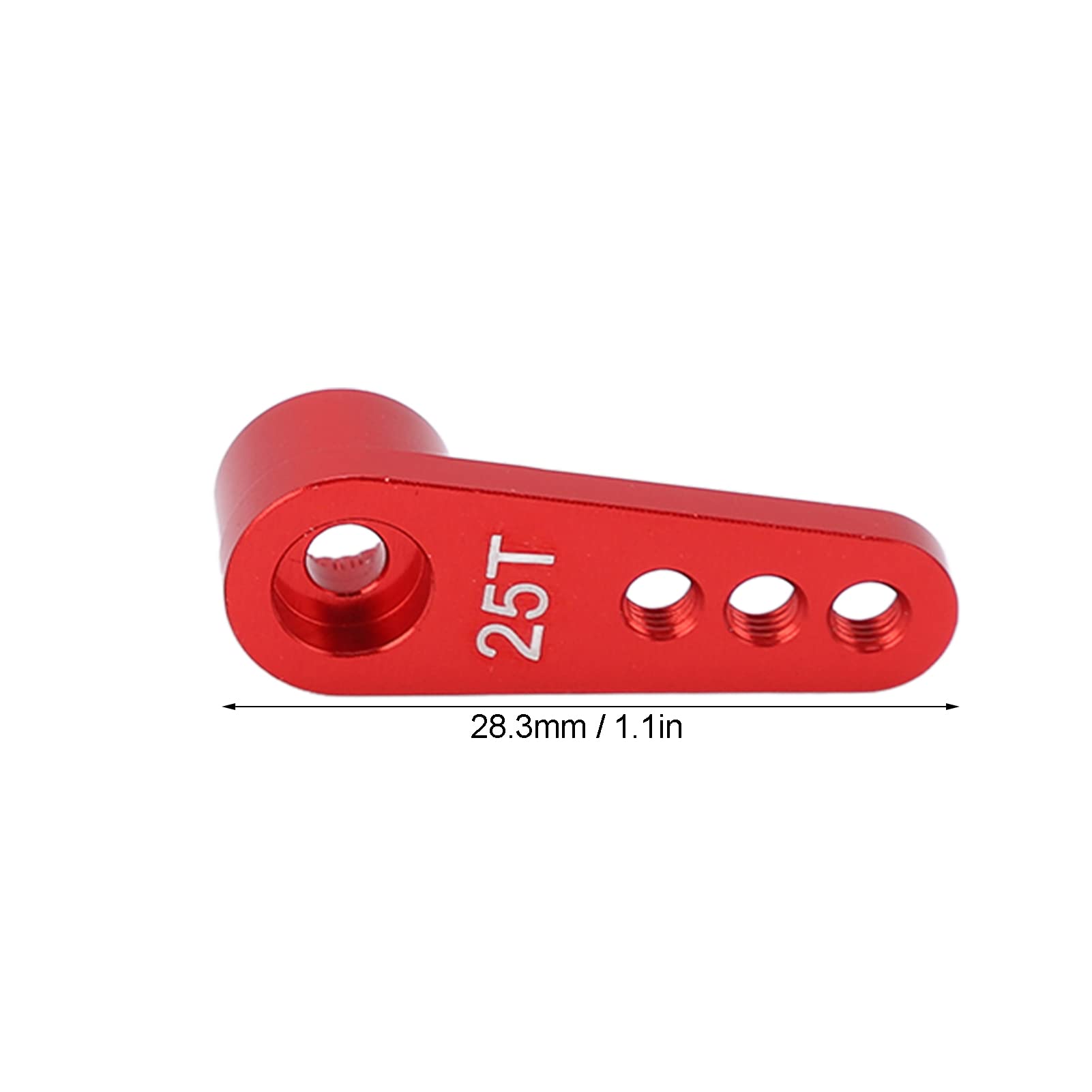 25T Metal Steering Servo Horns for 1/8 1/10 RC Cars - 3pcs Aluminum Upgrade Parts (Red) | Perfect for Crawler, Drift & Off-Road RC Vehicle Modifications
