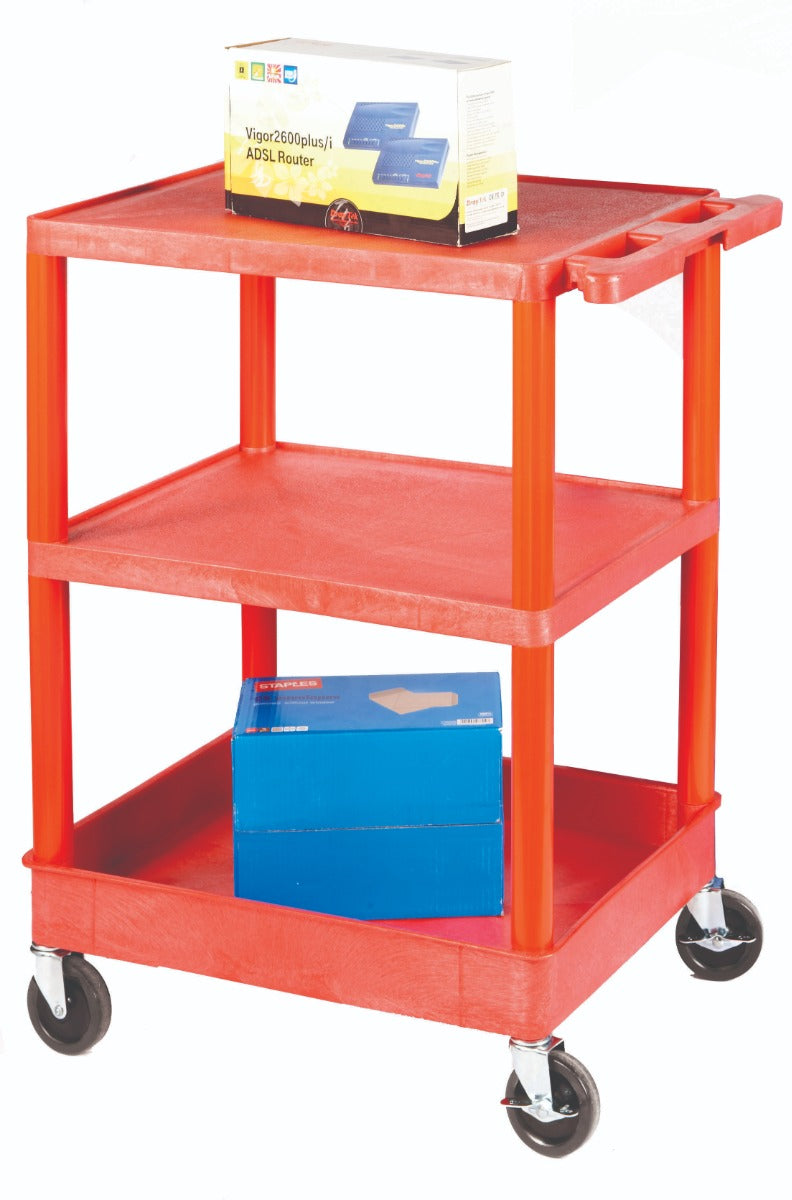 Multicolor Service Trolleys - Durable Stainless Steel Utility Cart for Restaurants, Hotels & Hospitals - Perfect for Food Service, Housekeeping & Medical Supplies Transport