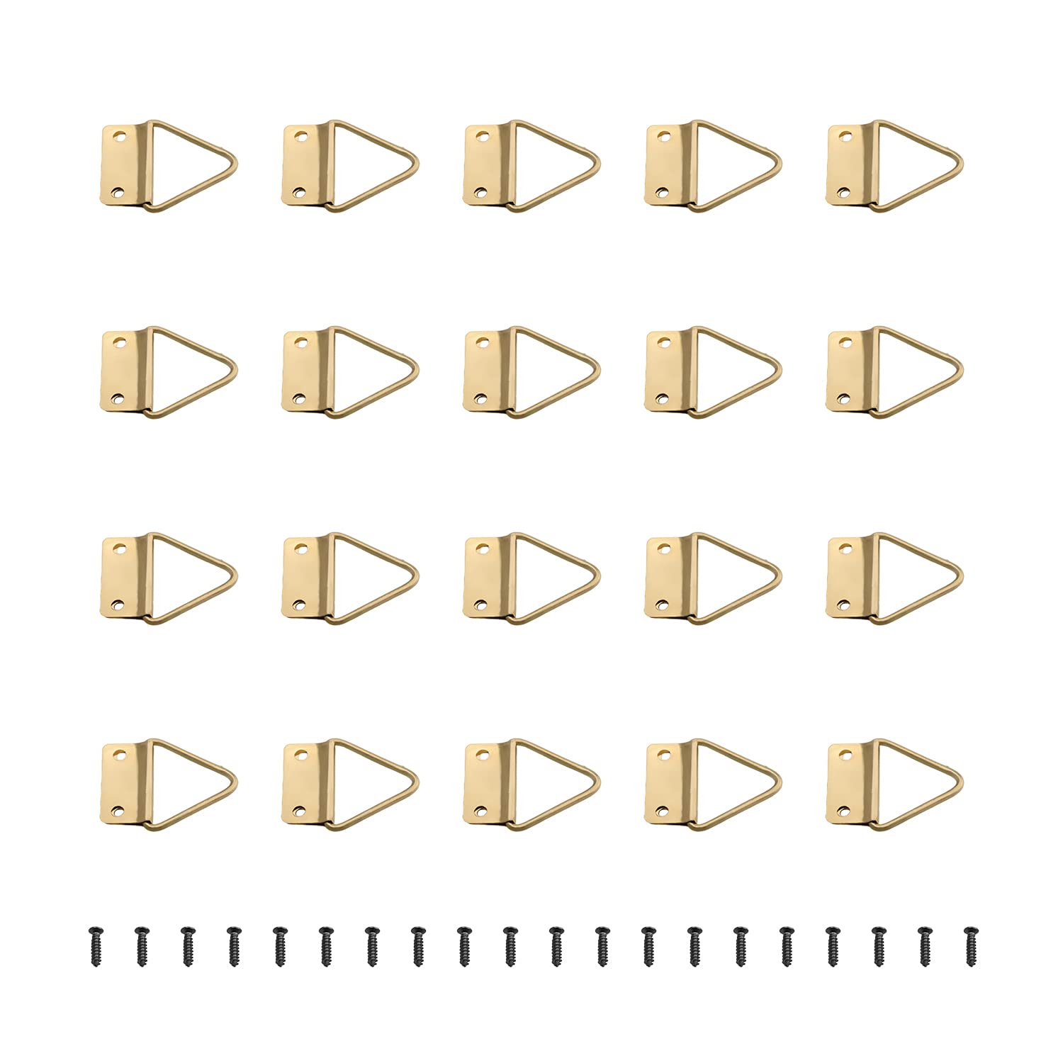 Gold Tone Picture Frame Buckles 30PCS Kit for Home Photo Hanging & Decor