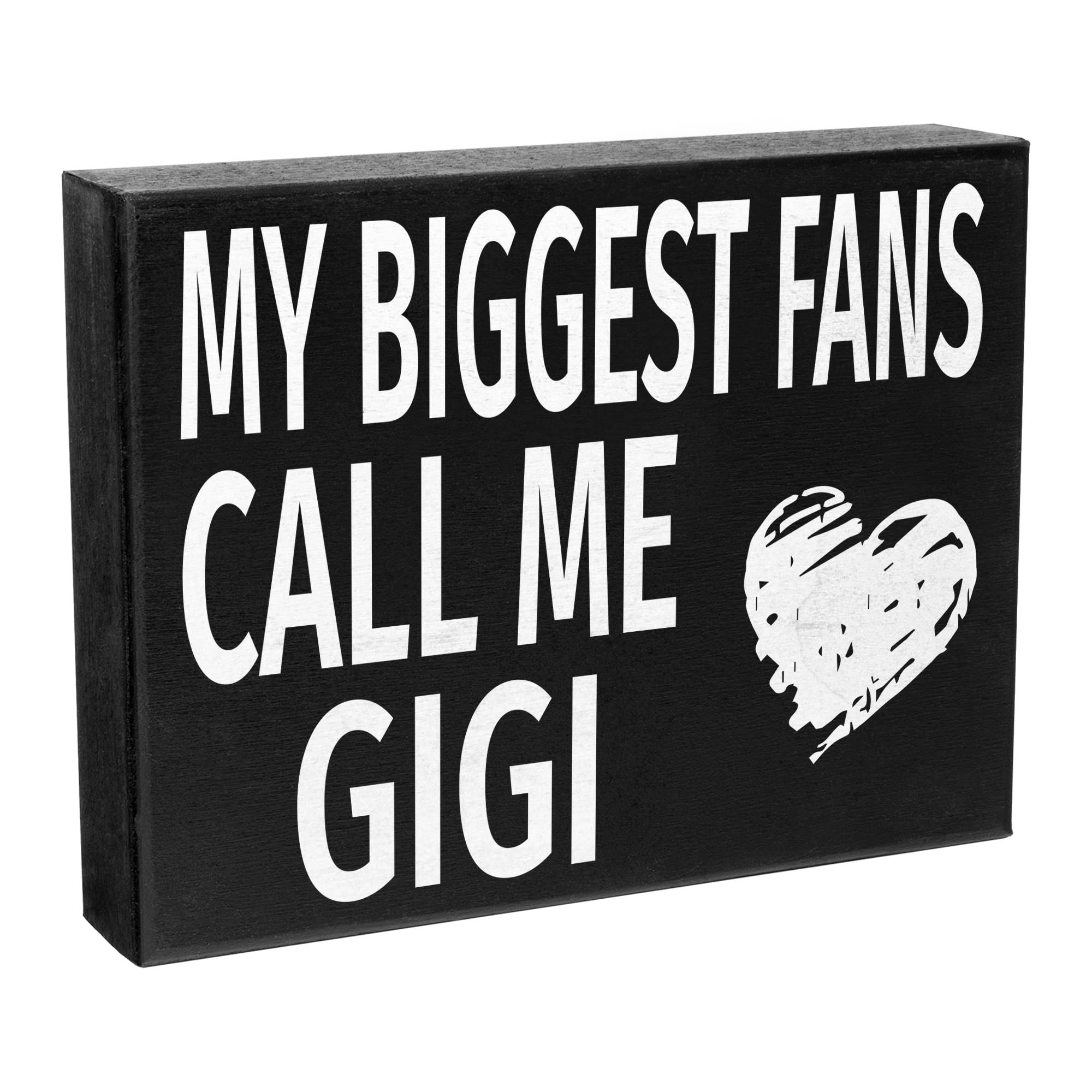 JennyGems Gigi Gifts - Personalized 'My Biggest Fans Call Me Gigi' Wooden Wall Sign - Handmade in USA - Perfect for Grandmother's Day, Nursery Decor & Family Gift Ideas