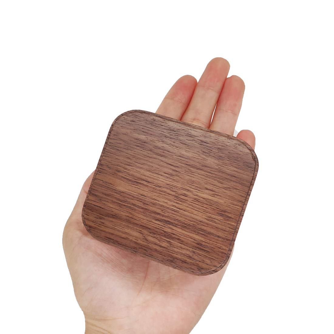Gbrand LA Vie EN Rose Natural Wood Music Box - Mini Wind Up Musical Box in Walnut - Perfect for Weddings, Anniversaries & Romantic Gifts