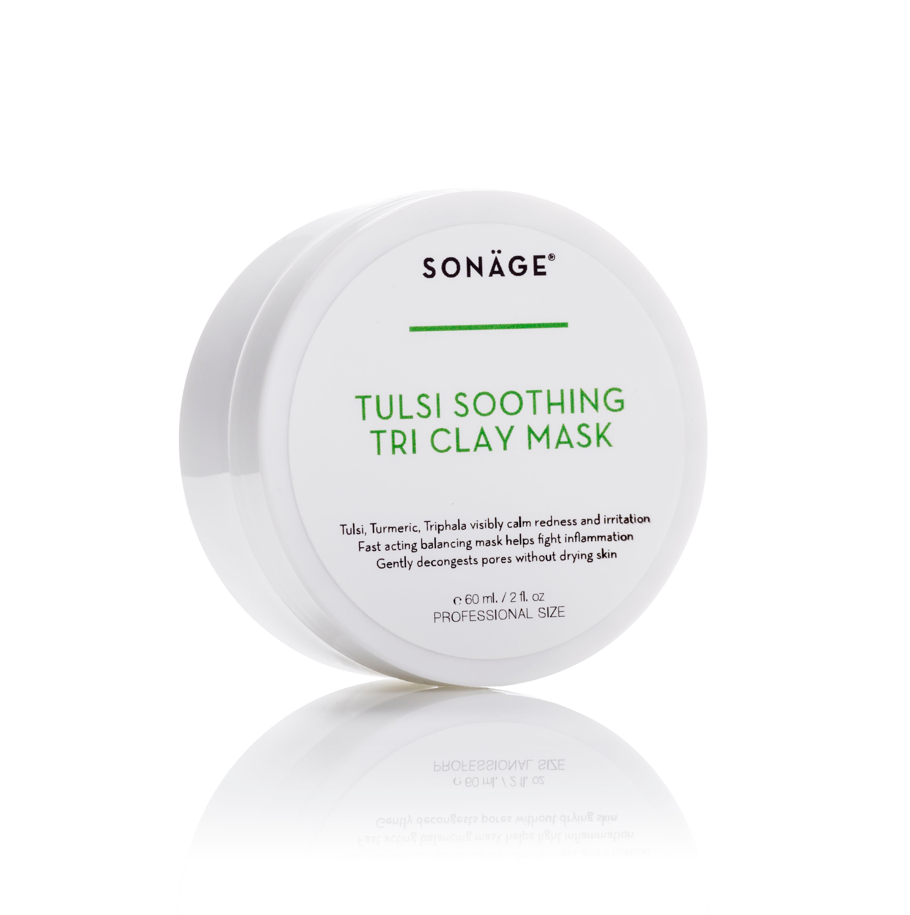 Tulsi Soothing Tri Clay Mask for Face - Deep Cleansing & Pore Minimizing | Organic Skincare for Acne & Oily Skin | Spa Day & Self-Care Essential (Wholesale)