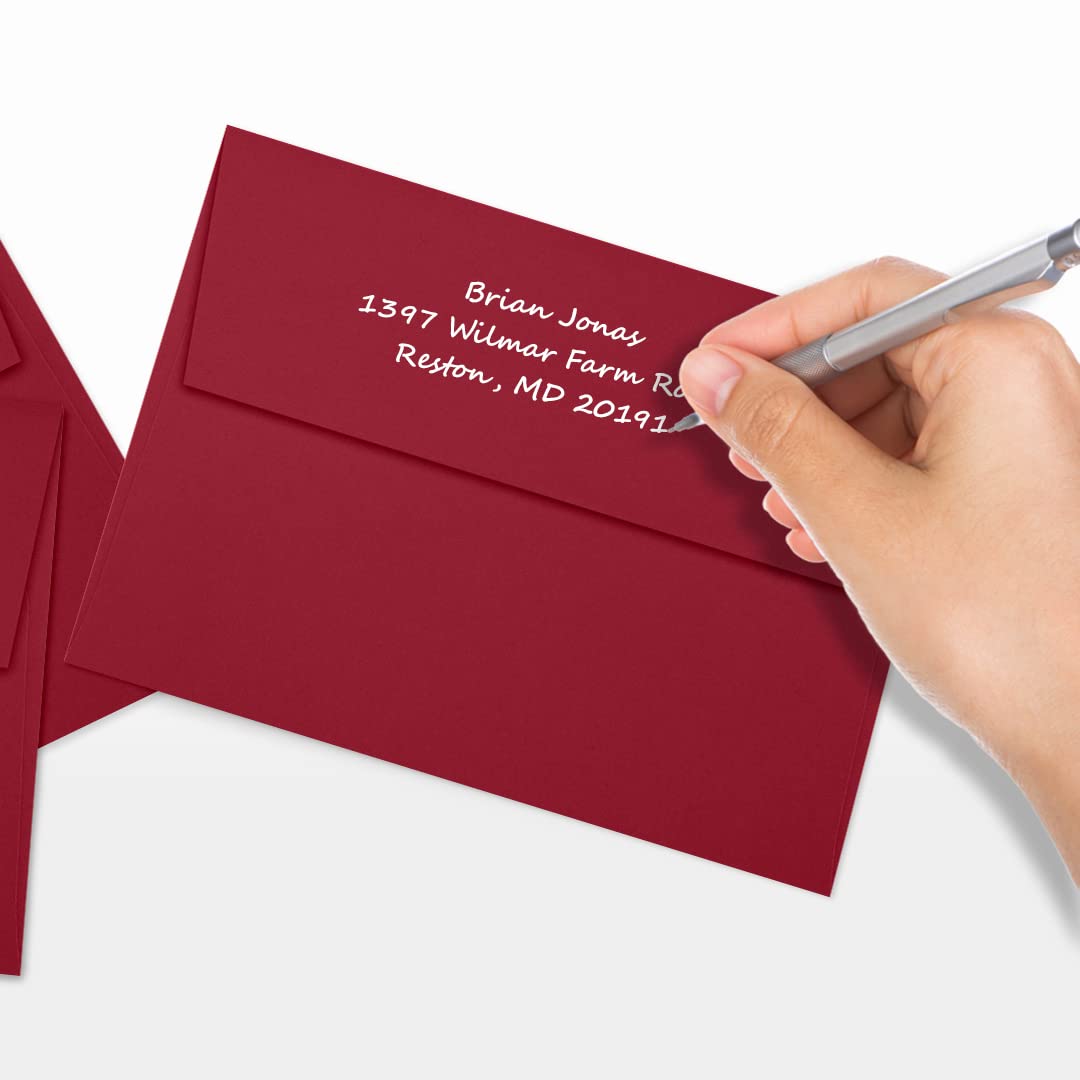 LUXPAPER A7 Printable Invitation Envelopes - 80 lb. Garnet Red, 5.25