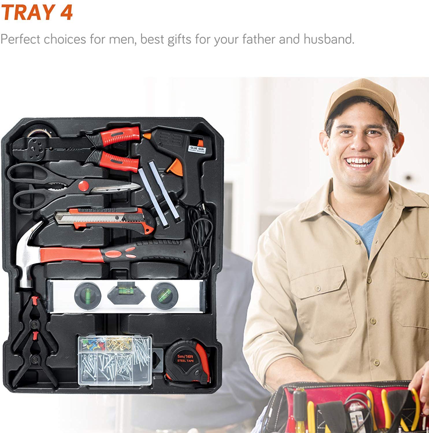 799-Piece Heavy-Duty Household & Auto Repair Tool Set with Aluminum Trolley Case & Wheels - Complete Professional Tool Kit for Home Improvement, Car Maintenance, and DIY Projects