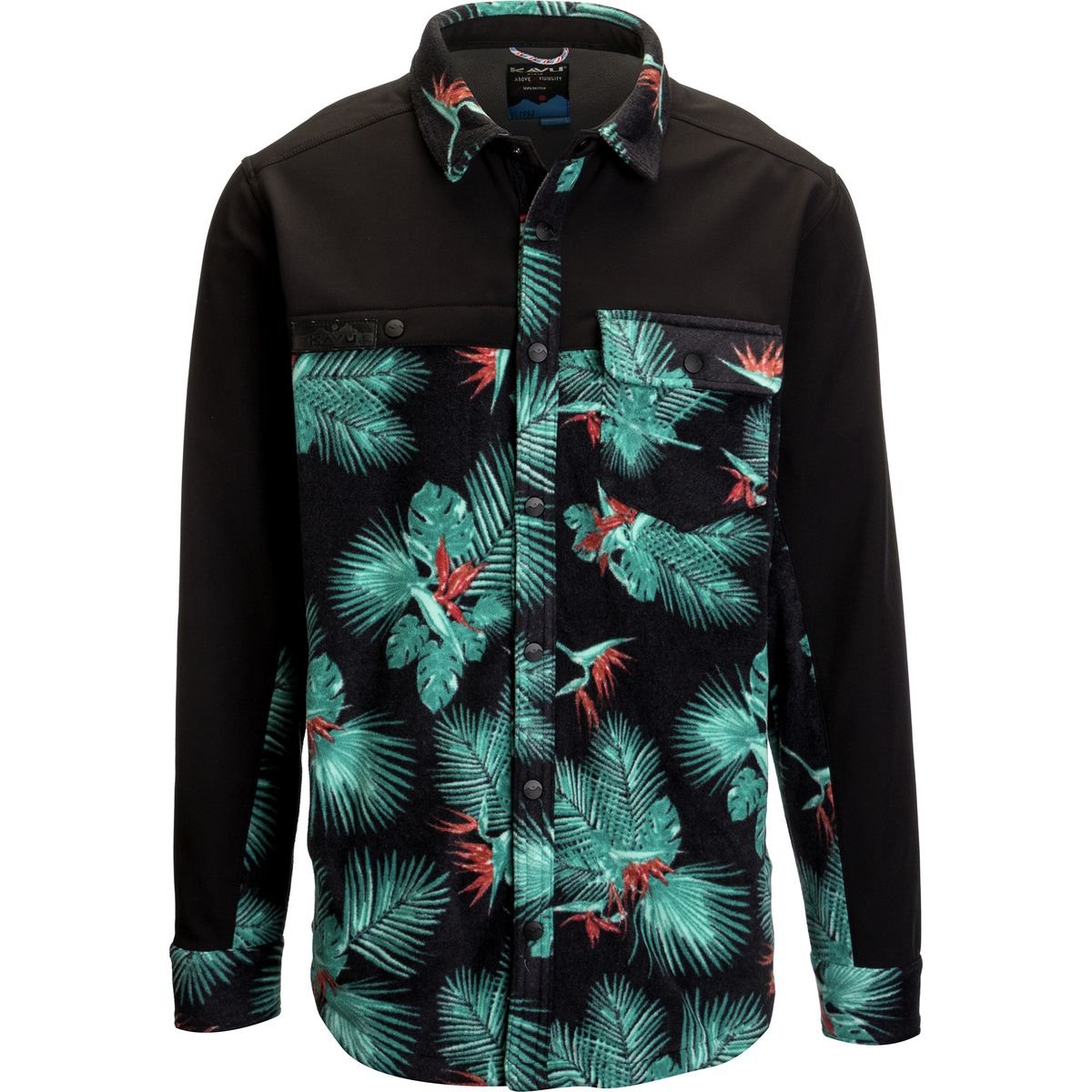 KAVU Men's Banks Fleece Shirt Jacket - Lightweight Outdoor Pullover for Hiking, Camping & Casual Wear