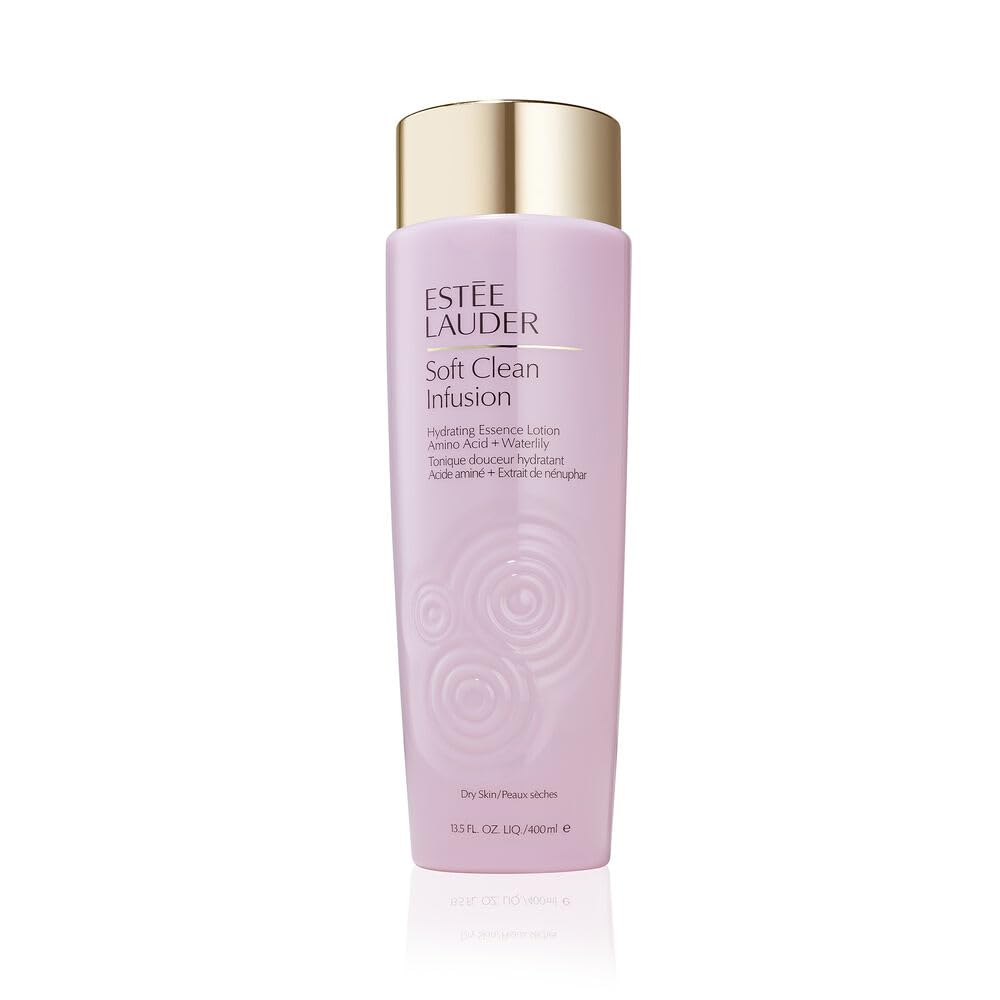 Estée Lauder Soft Clean Infusion Hydrating Skin Essence Face Lotion with Amino Acid & Waterlily | 13.5 Fl Oz | Moisturizing Facial Toner for Dry & Sensitive Skin | Perfect for Daily Skincare Routine & Nighttime Hydration