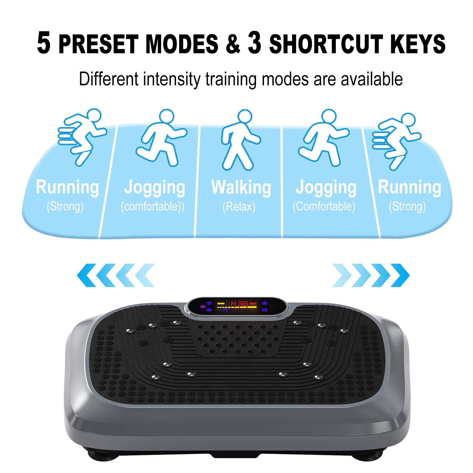 Vibration Plate Exercise Machine for Lymphatic Drainage & Weight Loss - Power Plate Vibrating Platform with 120 Speed Levels - Home Gym Equipment for Toning, Circulation & Cellulite Reduction (Ideal for Post-Workout Recovery & Relaxation)