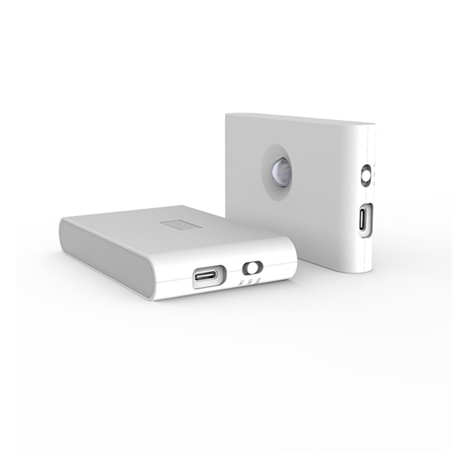 USB Rechargeable Motion Sensor Night Light - Wireless LED Wall Light with PIR Sensor, Cordless Stick Light for Bedroom, Hallway, Stairs (Round Sensor, 0.2W) - Perfect for Nighttime Safety & Convenient Navigation