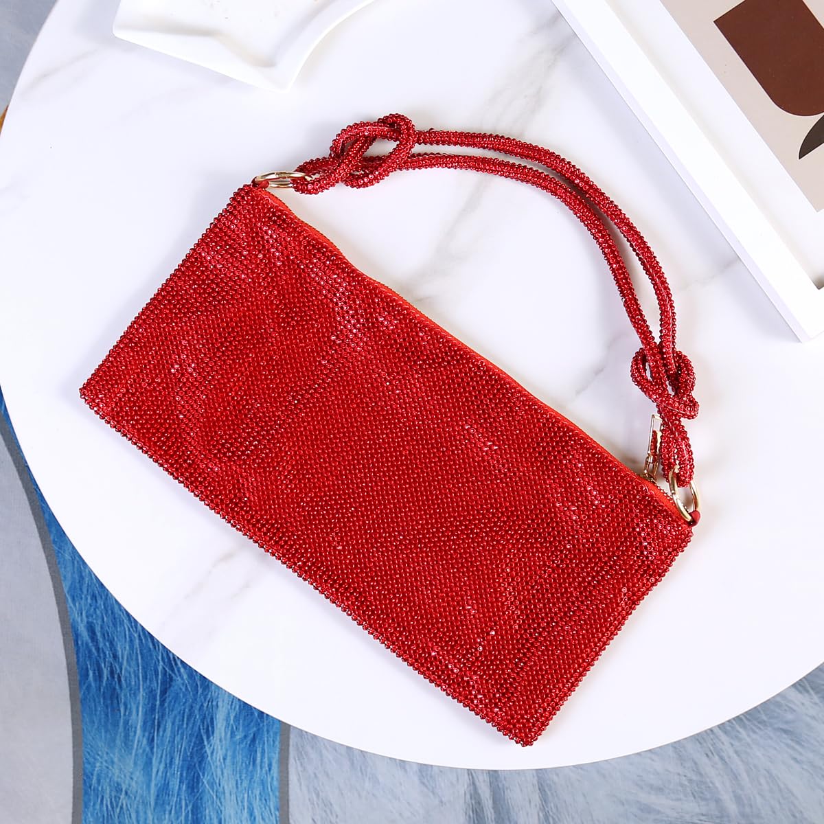 Covelin Women's Shiny Diamond Handbag - Elegant Tote Shoulder Bag for Evening Parties, Weddings & Special Occasions