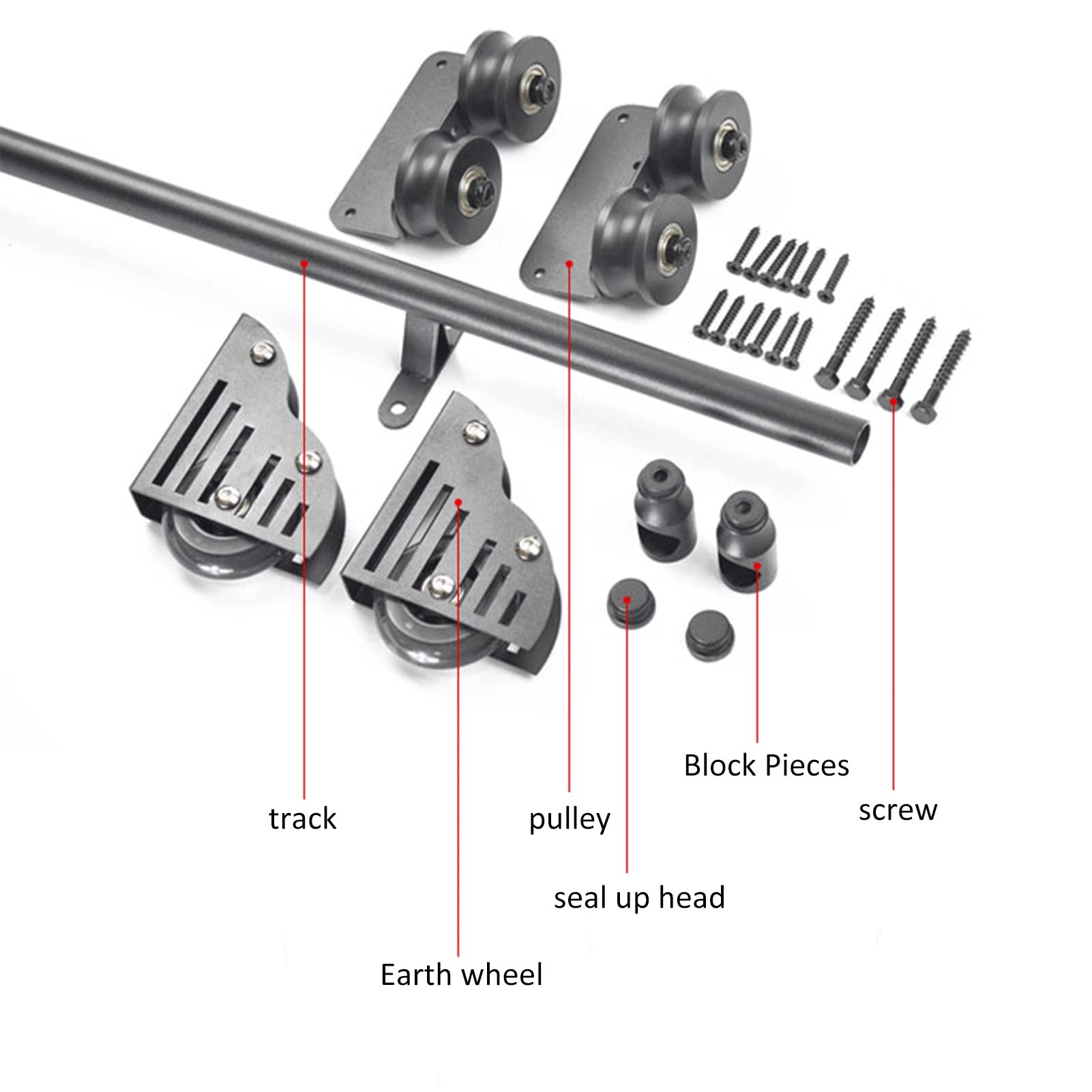3.3ft to 20ft Rolling Ladder Hardware Kit - Sliding Library Ladder Rail System (Ladder Not Included) - Perfect for Home Libraries, Lofts, and Warehouse Storage Access