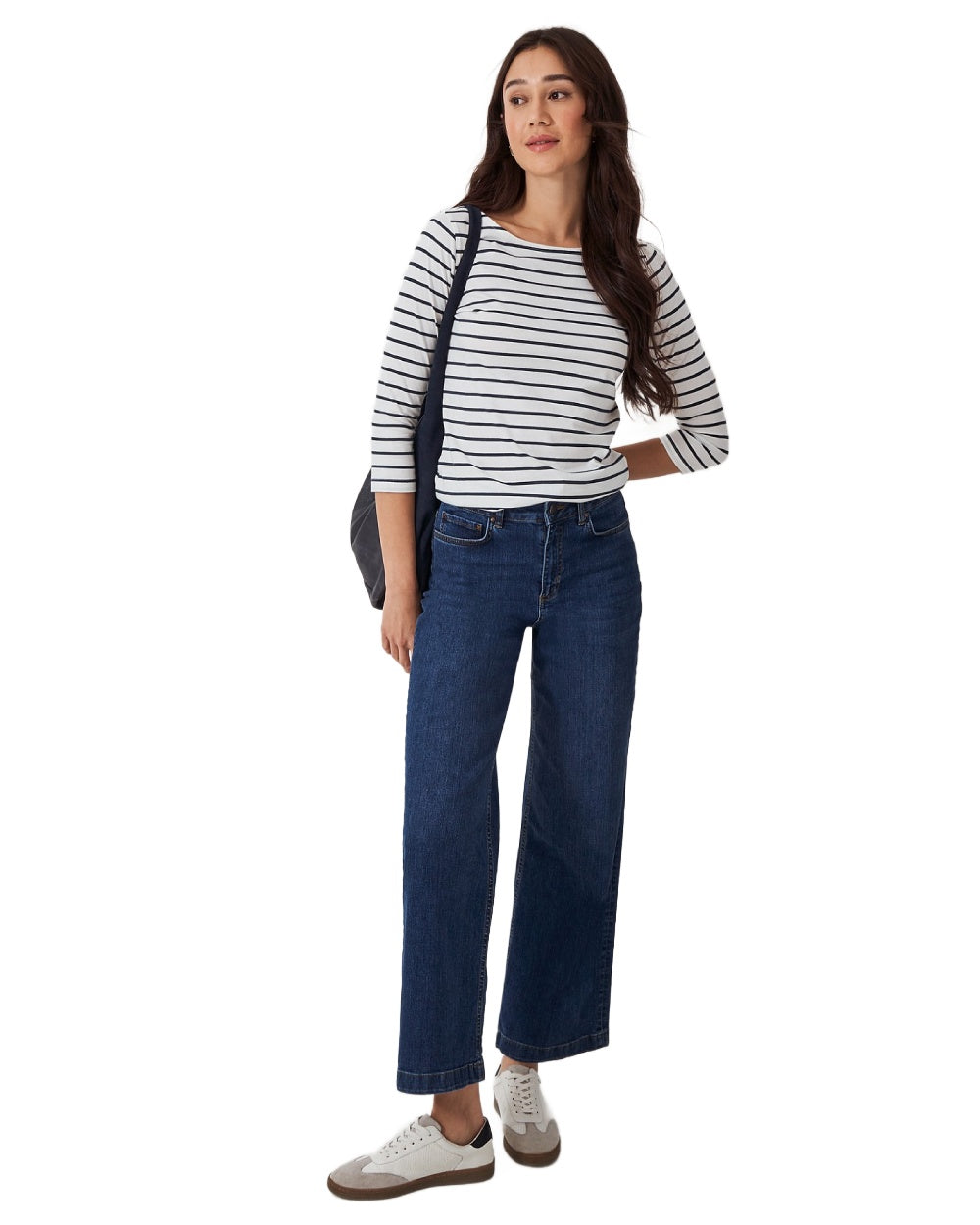 Women's Essential Breton Top - Crew Clothing | Classic Striped Long Sleeve Shirt for Casual Wear, Office & Weekend Outfits