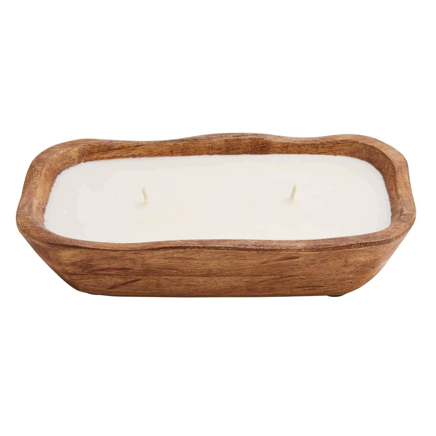 Mud Pie Petite Wood Candle - Large Brown Scented Candle for Home Decor, Aromatherapy & Cozy Ambiance | Perfect for Living Room, Bedroom & Bathroom