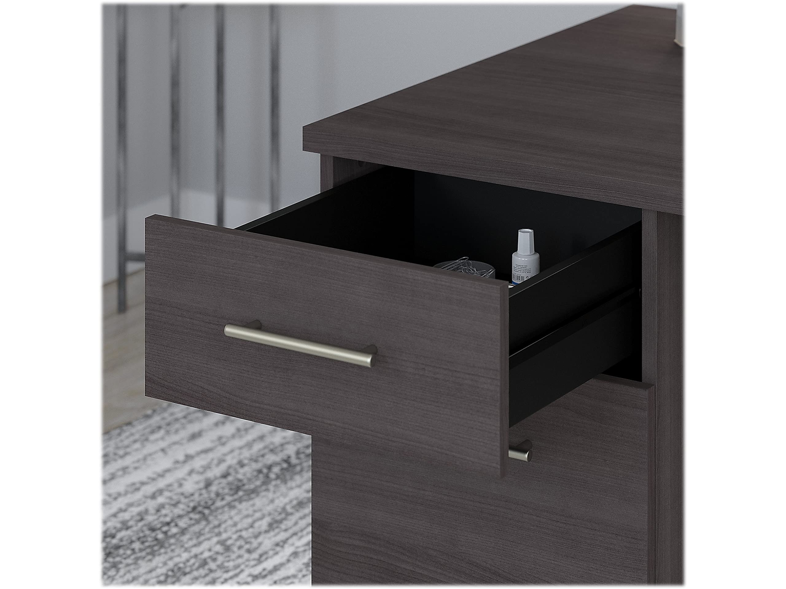 Bush Furniture Somerset 72W Large Computer Desk with Drawers - Storm Gray Home Office Desk for Workspace | Perfect for Remote Work, Online Classes & Small Business Setup