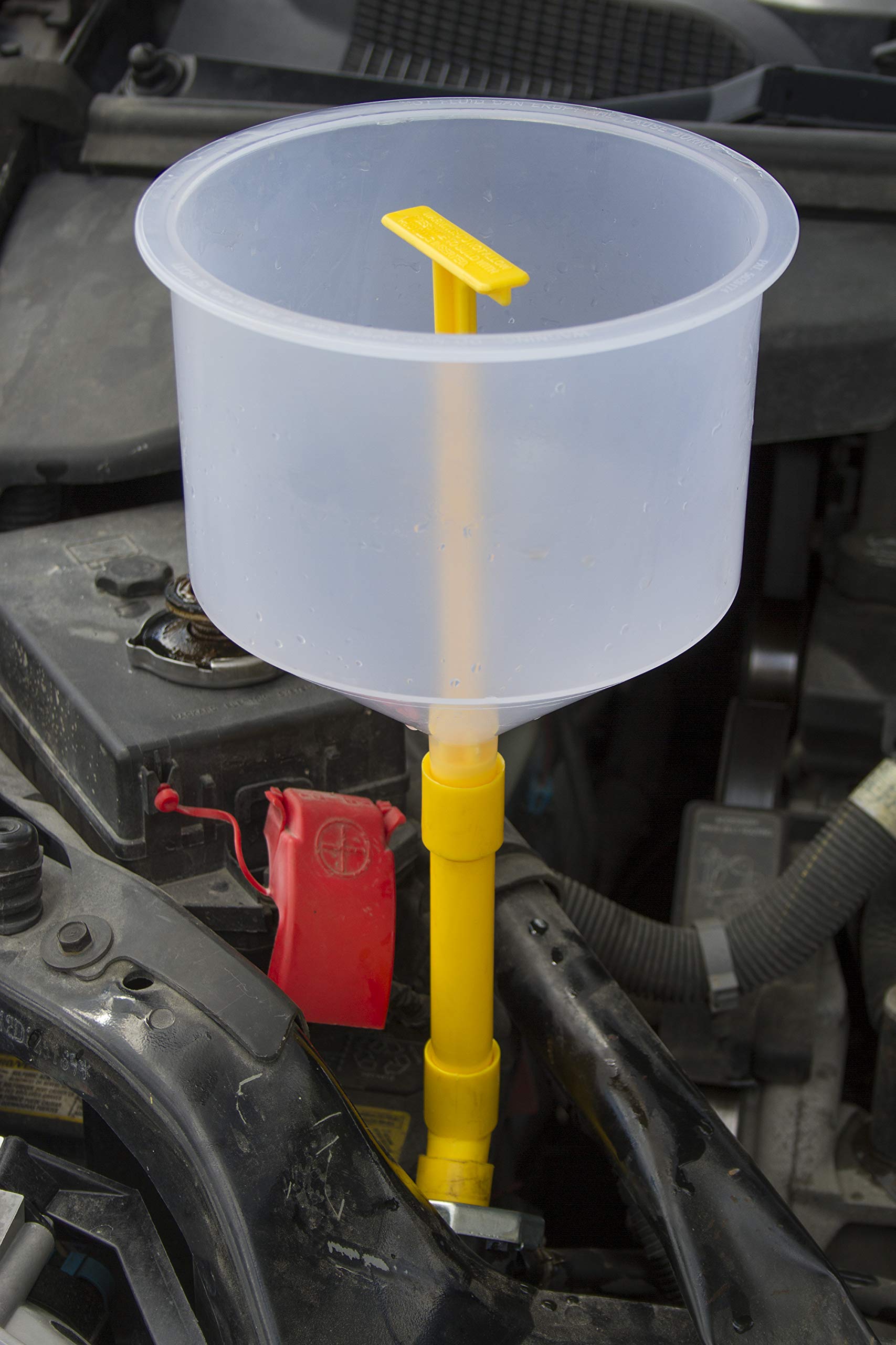 Lisle 24680 Spill-Free Funnel with Standard Adapters - 11 x 7 x 7 Inches - Perfect for Automotive Oil Changes, Fluid Transfers & DIY Projects