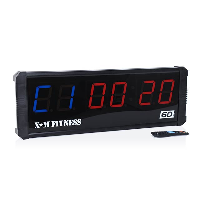 XM Fitness 6D Interval Timer - Digital Workout Timer for HIIT, Boxing, MMA, Tabata & Circuit Training - Perfect for Gym, Home & Outdoor Fitness Routines