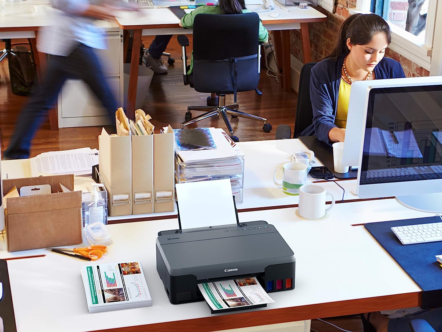Canon G1220 MegaTank Wireless Inkjet Printer with High-Capacity Ink Tanks - Ideal for Home Office Printing & Small Business Use