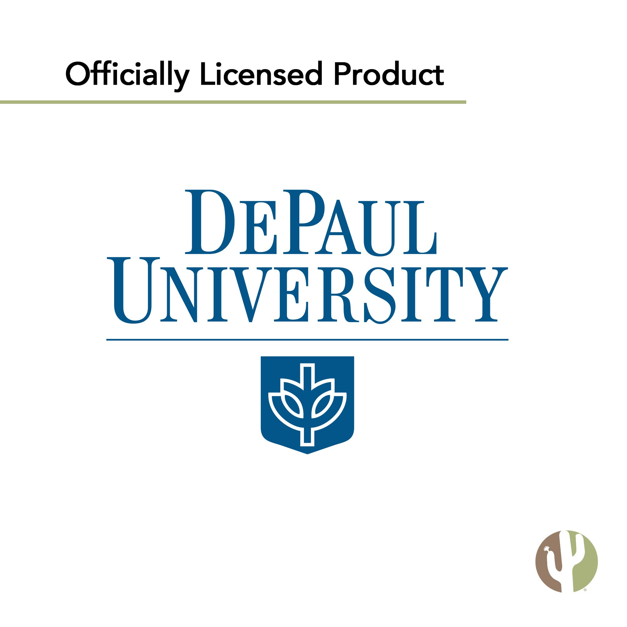 Desert Cactus DePaul University Sticker Set - 4 Inch Blue Demons Vinyl Decals for Laptop, Water Bottle, Car & Scrapbook - Durable Waterproof Stickers for College Pride, School Spirit & Fan Gear