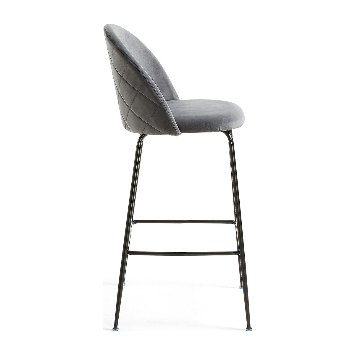Ivonne Velvet Bar Stool - 26 Inch Height, Upholstered Counter Stool with Metal Legs - Perfect for Kitchen Island, Breakfast Nook & Home Bar Decor