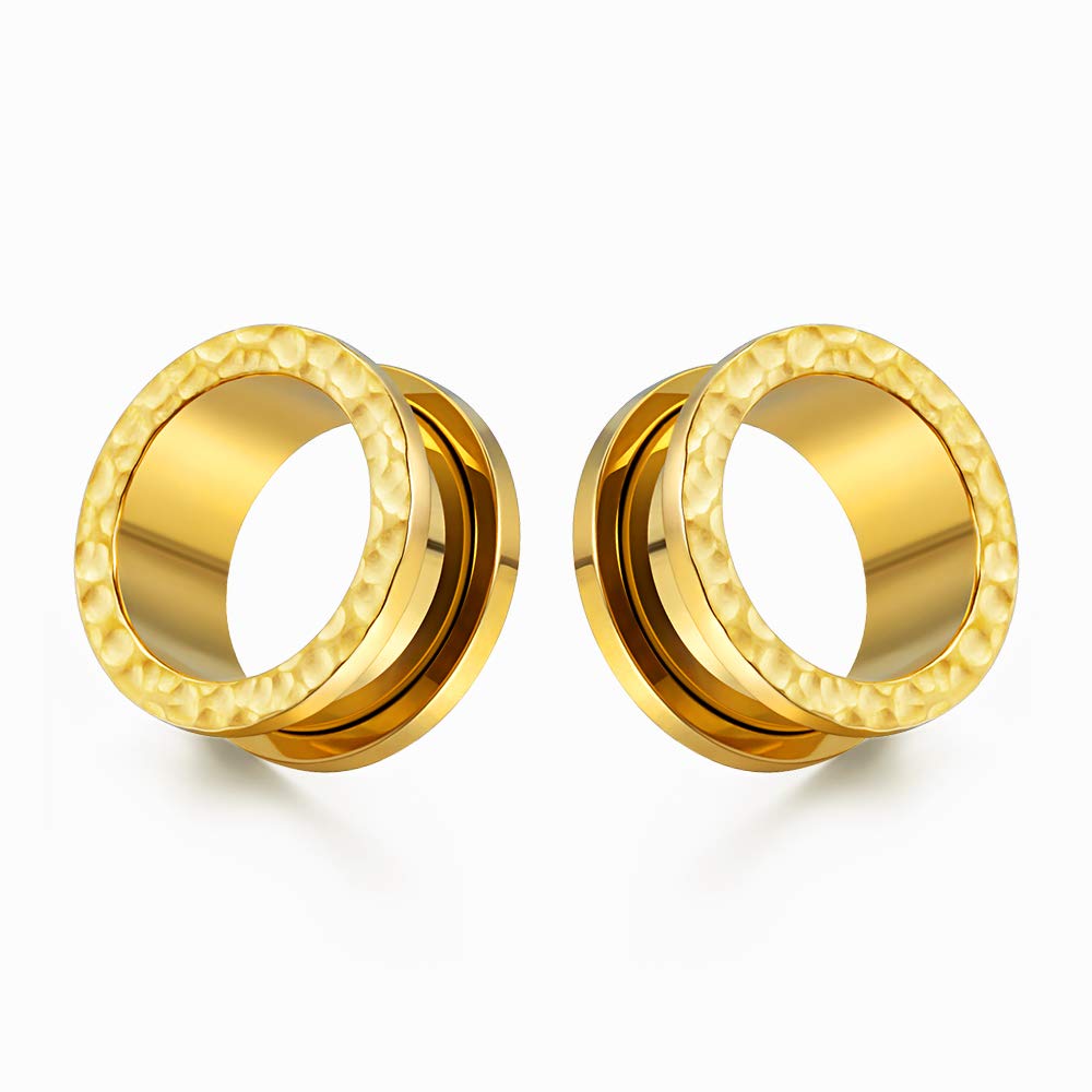TBOSEN 1 Pair Stainless Steel Ear Gauges & Tunnels - 2G to 1 Inch (6mm-25mm) - Ear Stretchers, Plugs, Expanders for Pierced Ears - Perfect for Body Jewelry, Punk Style & Self-Expression