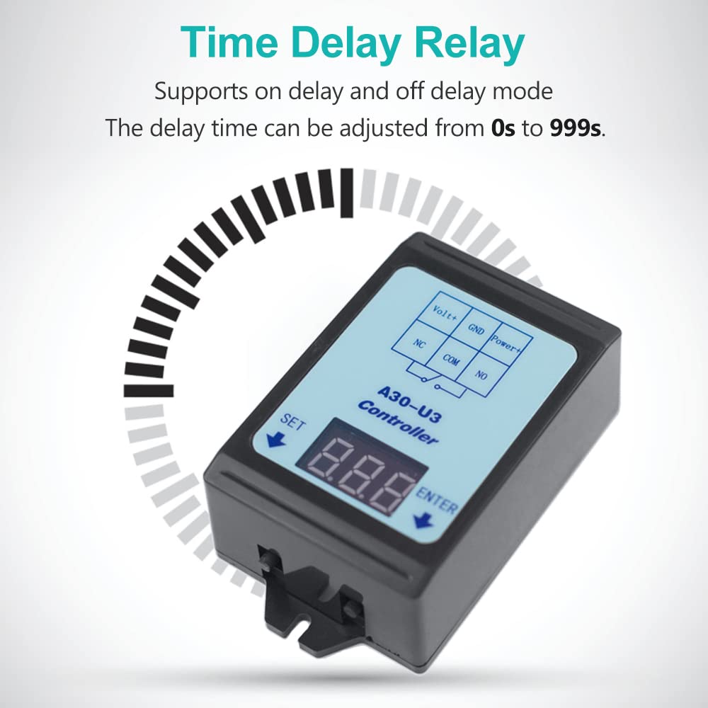 DC 6-80V Voltage Monitoring Relay with Time Delay | Undervoltage & Overvoltage Protection | 4 Operating Modes | Charging/Discharge Controller Module | Perfect for Solar Power Systems, Battery Backup & Industrial Equipment Protection