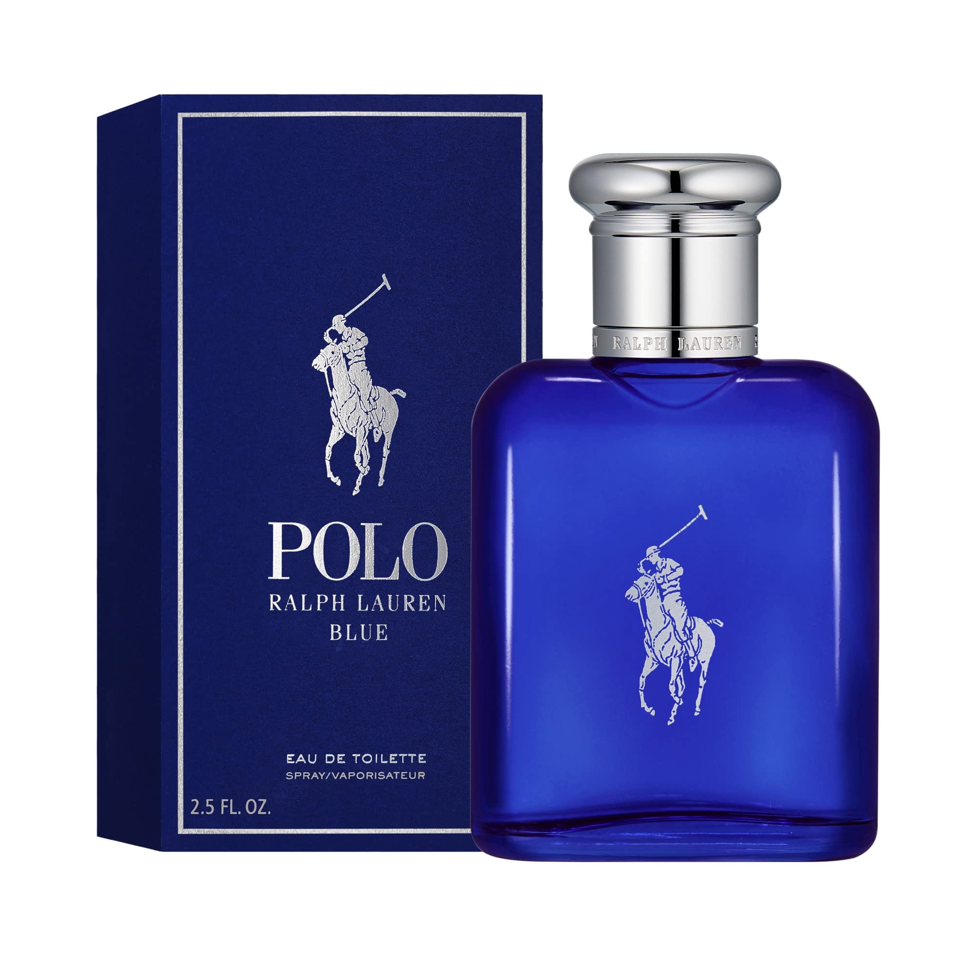 Ralph Lauren Polo Blue Eau de Toilette for Men - Aquatic Fresh Cologne with Citrus, Sage & Suede Notes - Medium Intensity Fragrance - Perfect for Daily Wear, Office & Special Occasions
