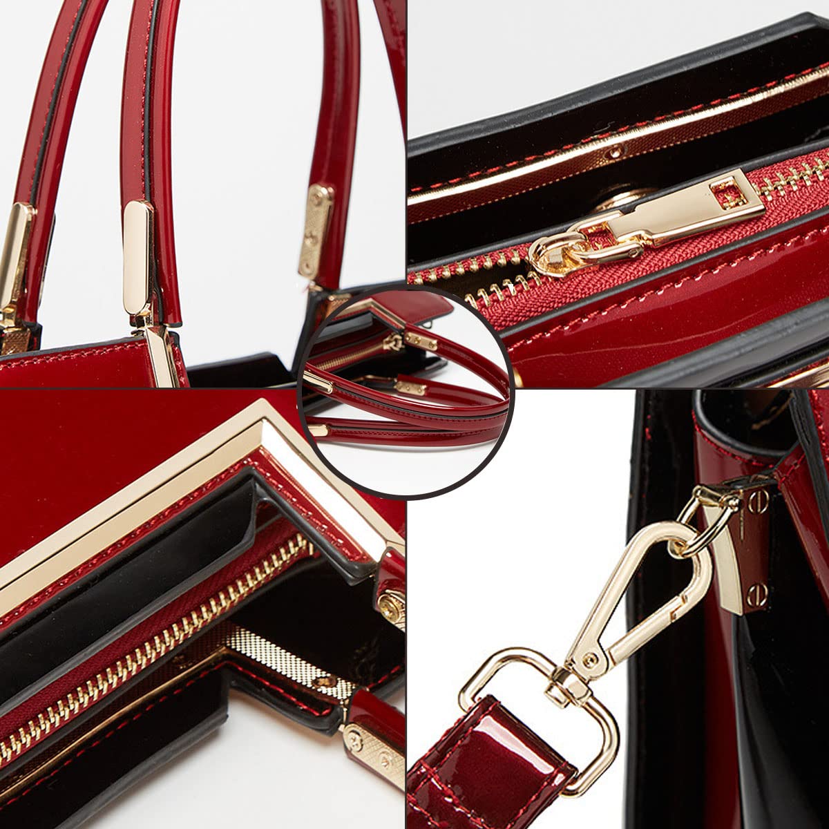Shiny Patent Leather Handbags for Women - Glossy Shoulder Bags, Fashion Satchel Purses & Party Totes with Top Handle | Perfect for Work, Evening Events & Daily Use
