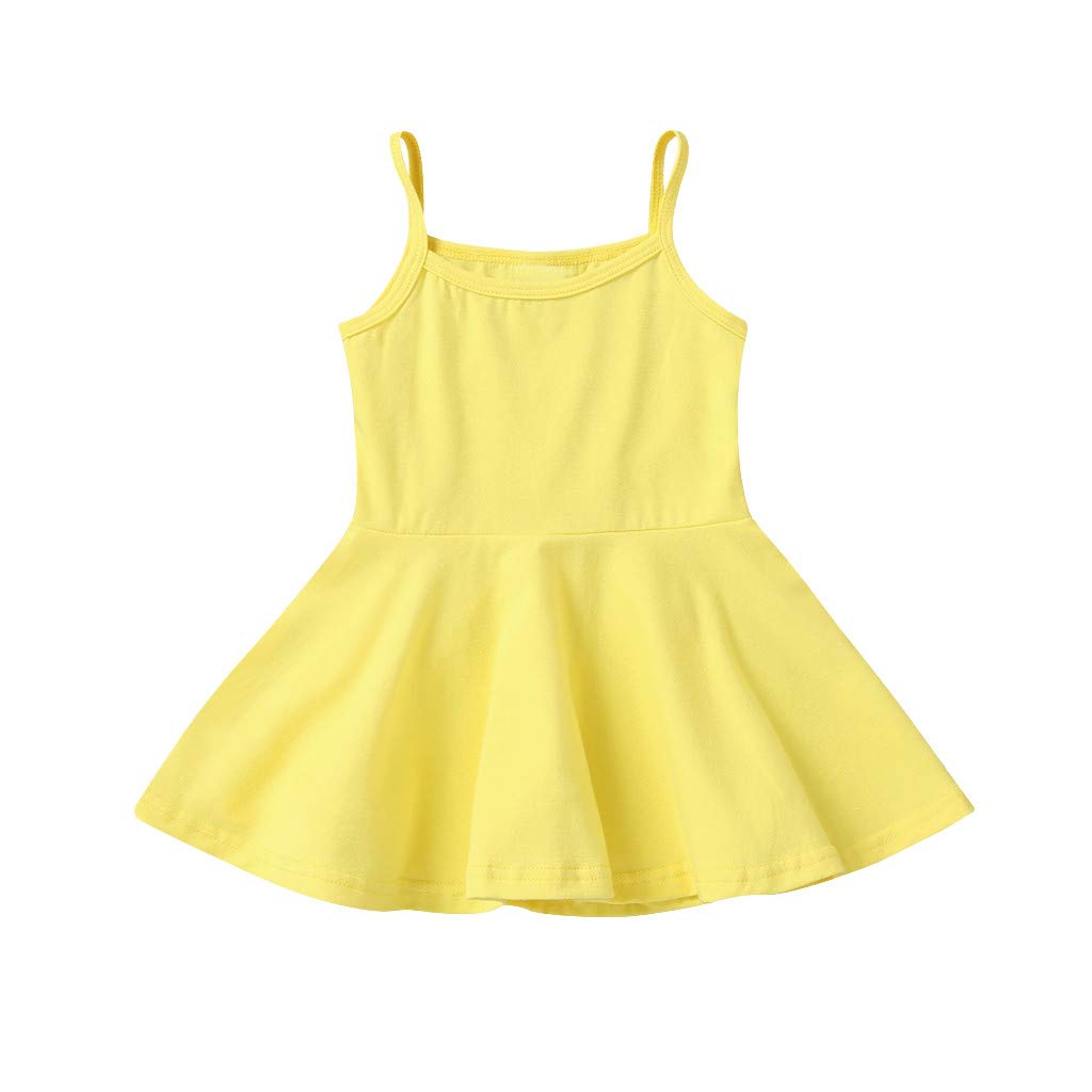 Girls' Sleeveless Summer Wedding Dress - Floral Print Toddler Vest Dress for Baby Girls | Perfect for Flower Girls, Birthday Parties & Special Occasions