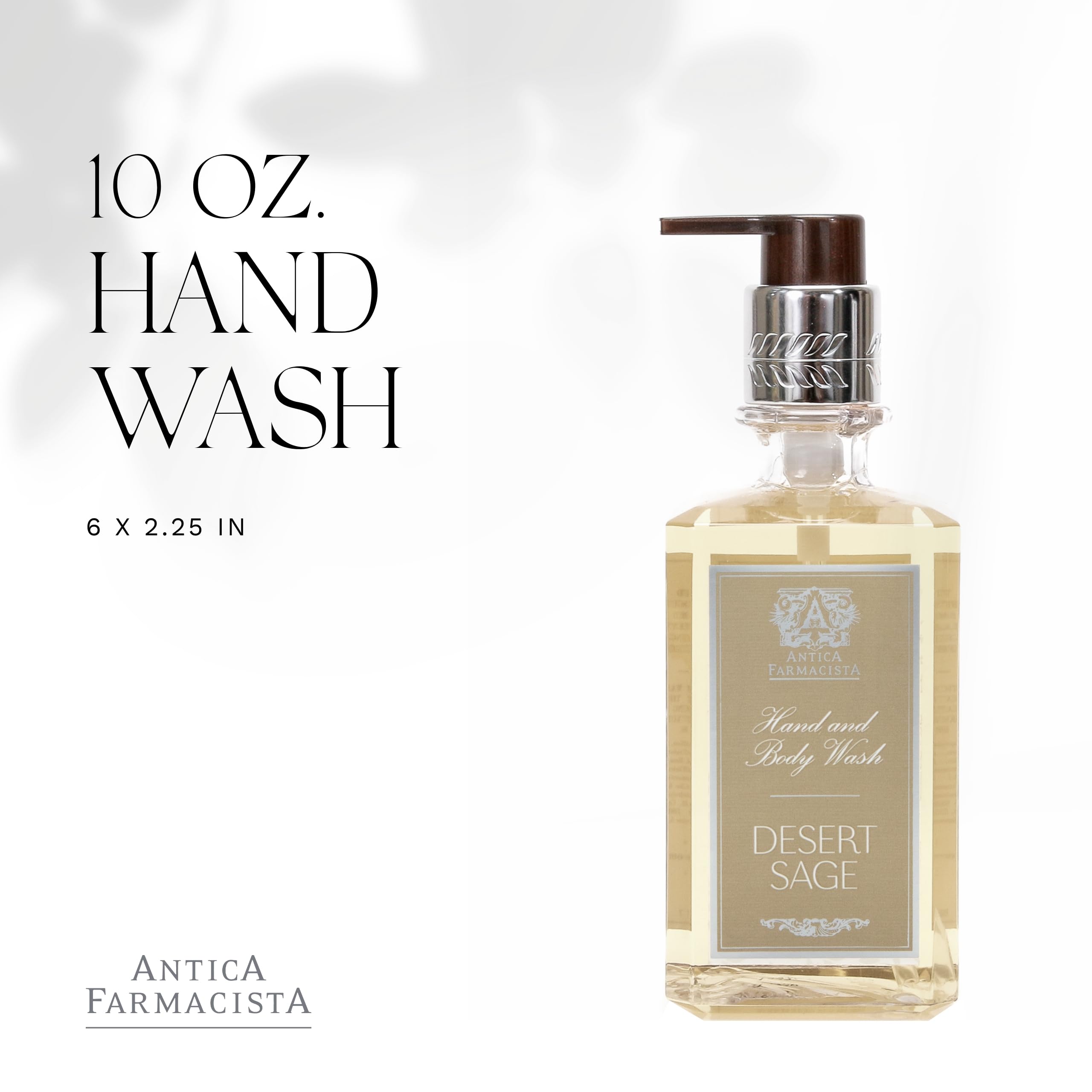 Antica Farmacista Desert Sage Scented Hand Wash - 10 Fl Oz, Luxury Foaming Soap for Bathroom & Kitchen - Hydrating & Gentle for Daily Use