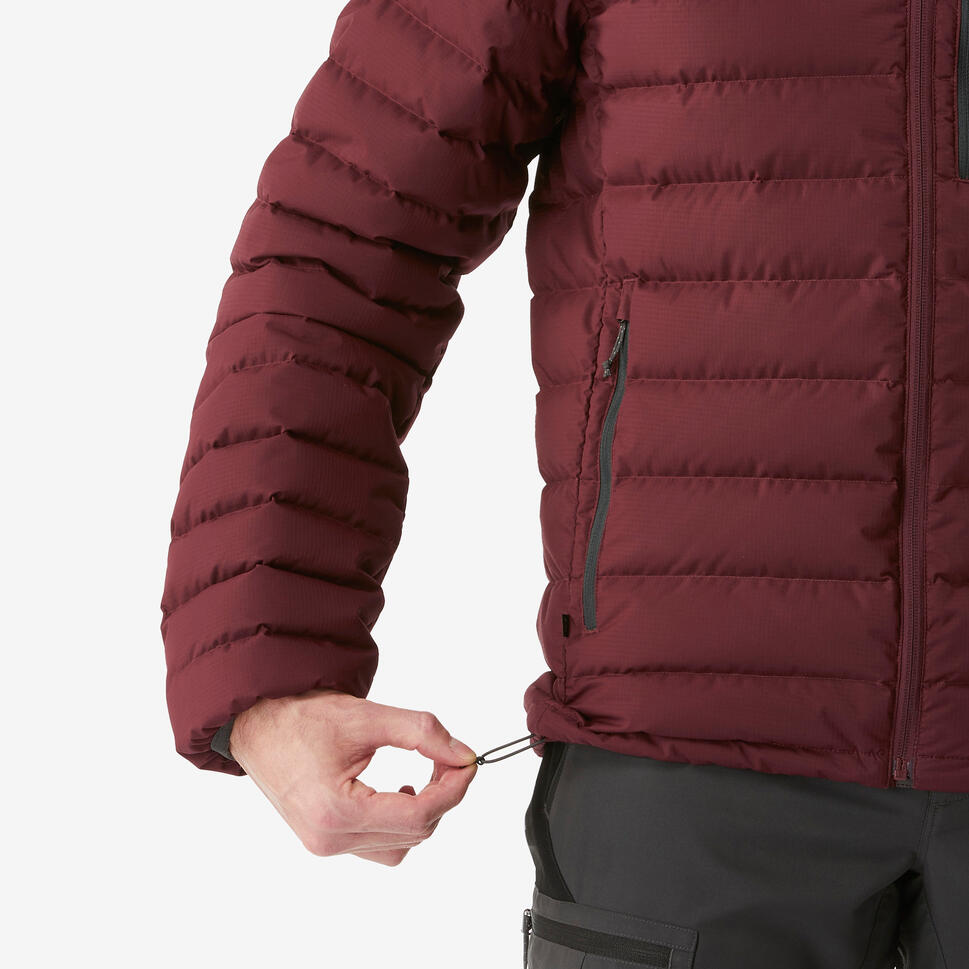 Forclaz Men's MT500 Down Puffer Jacket - Lightweight Warm Winter Coat, Waterproof Windproof Outdoor Jacket for Hiking, Skiing & Cold Weather Activities