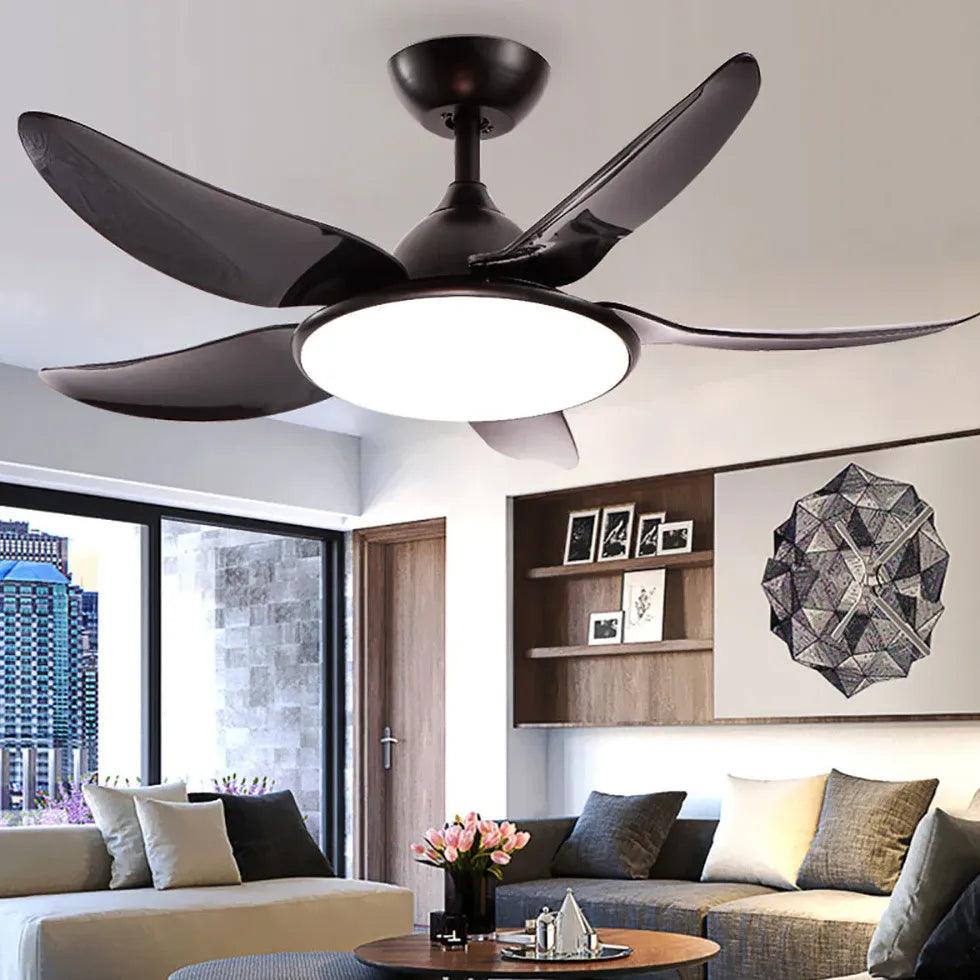 Modern White Ceiling Fan with Light - Energy Efficient & Quiet, Perfect for Living Room, Bedroom, or Office Cooling and Lighting