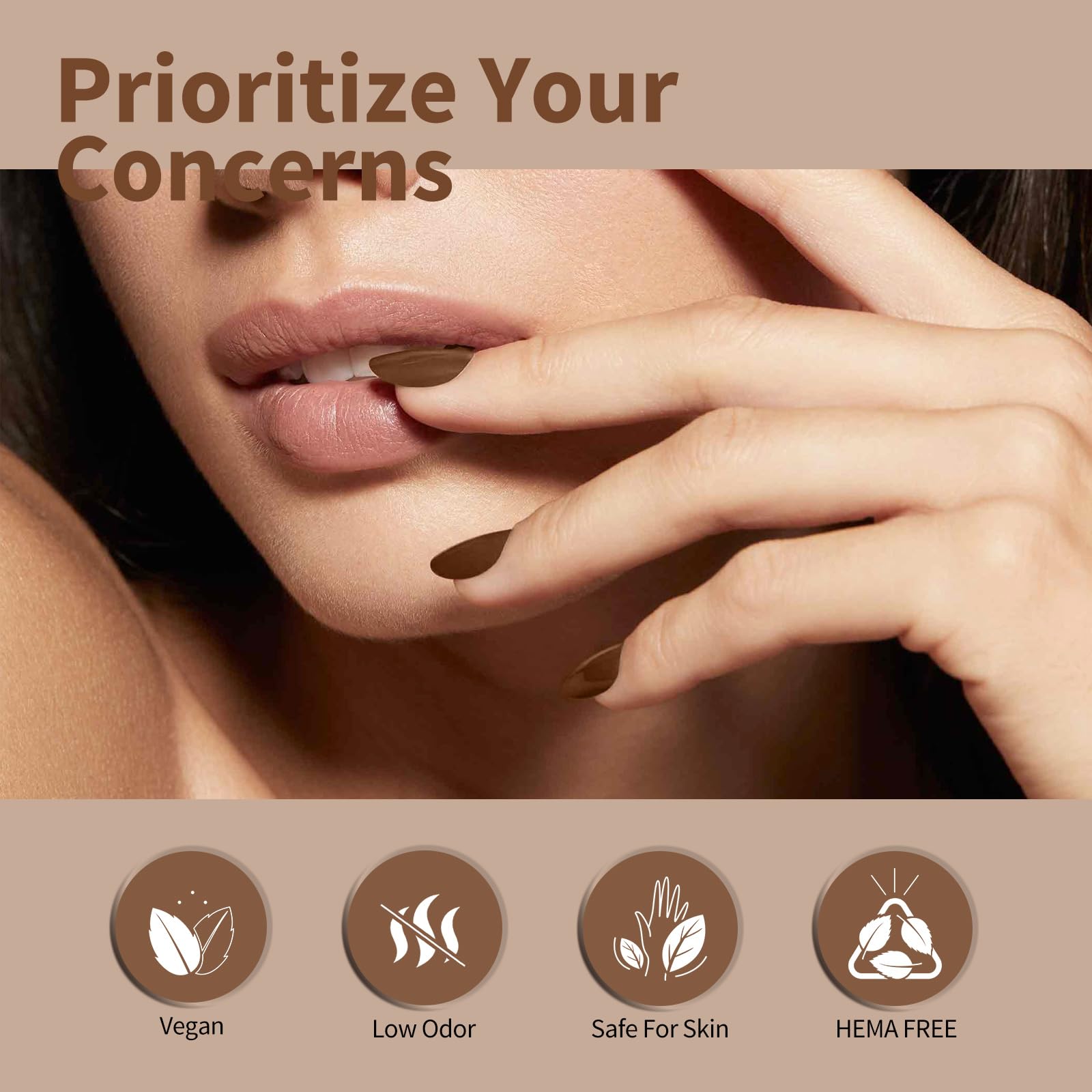 CANNI Brown Fall Gel Nail Polish - 1Pcs Chocolate Brown Soak Off UV Gel Polish for Fall Winter, High Gloss Long Lasting Manicure - Perfect for Salon, DIY French Nails & Holiday Parties