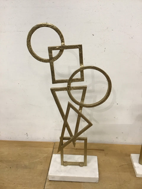21-Piece Geometric Gold Sculpture Set - Modern Abstract Art Decor for Home, Office & Gifts - Perfect for Living Room, Bedroom, and Wedding Centerpieces
