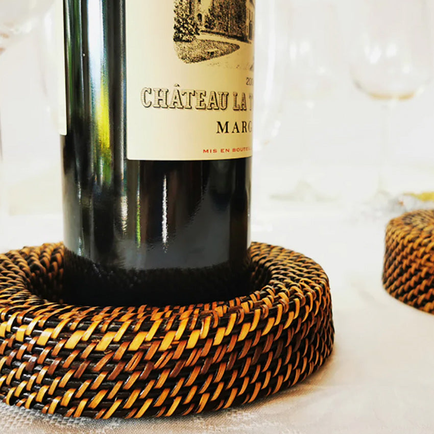 Calaisio Premium Wine and Champagne Coasters Set of 4 - Elegant Drink Coasters for Wine Glasses & Bottles - Perfect for Dinner Parties, Weddings, and Home Decor